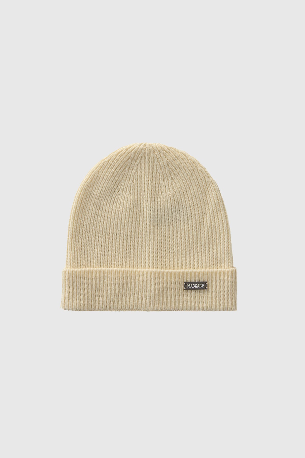 DAWSON Fish Rib Knit Wool Blend Beanie | Mackage US display picture 2