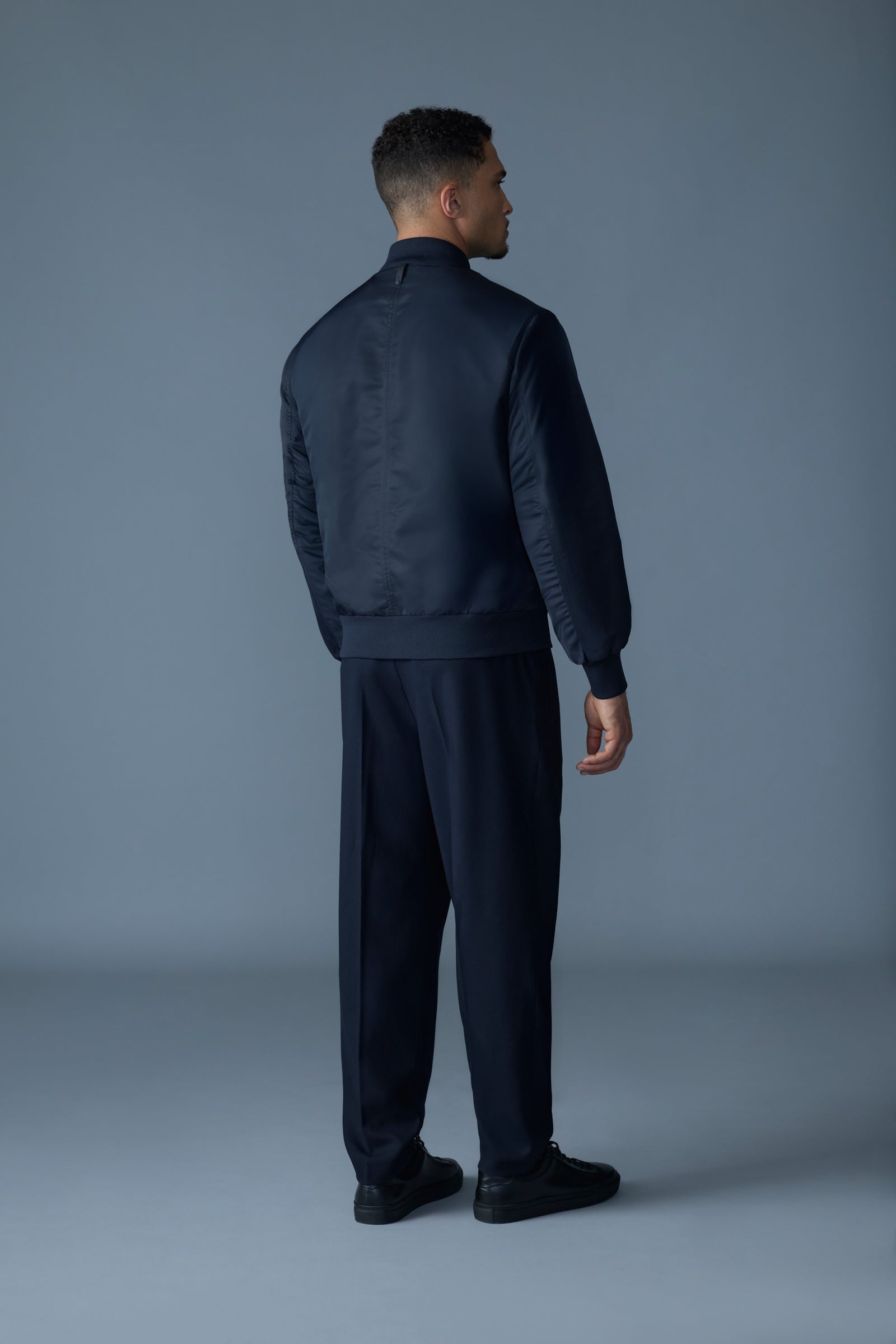 bomber jacket with dress shirt EMILIO Satin Bomber Jacket for Men