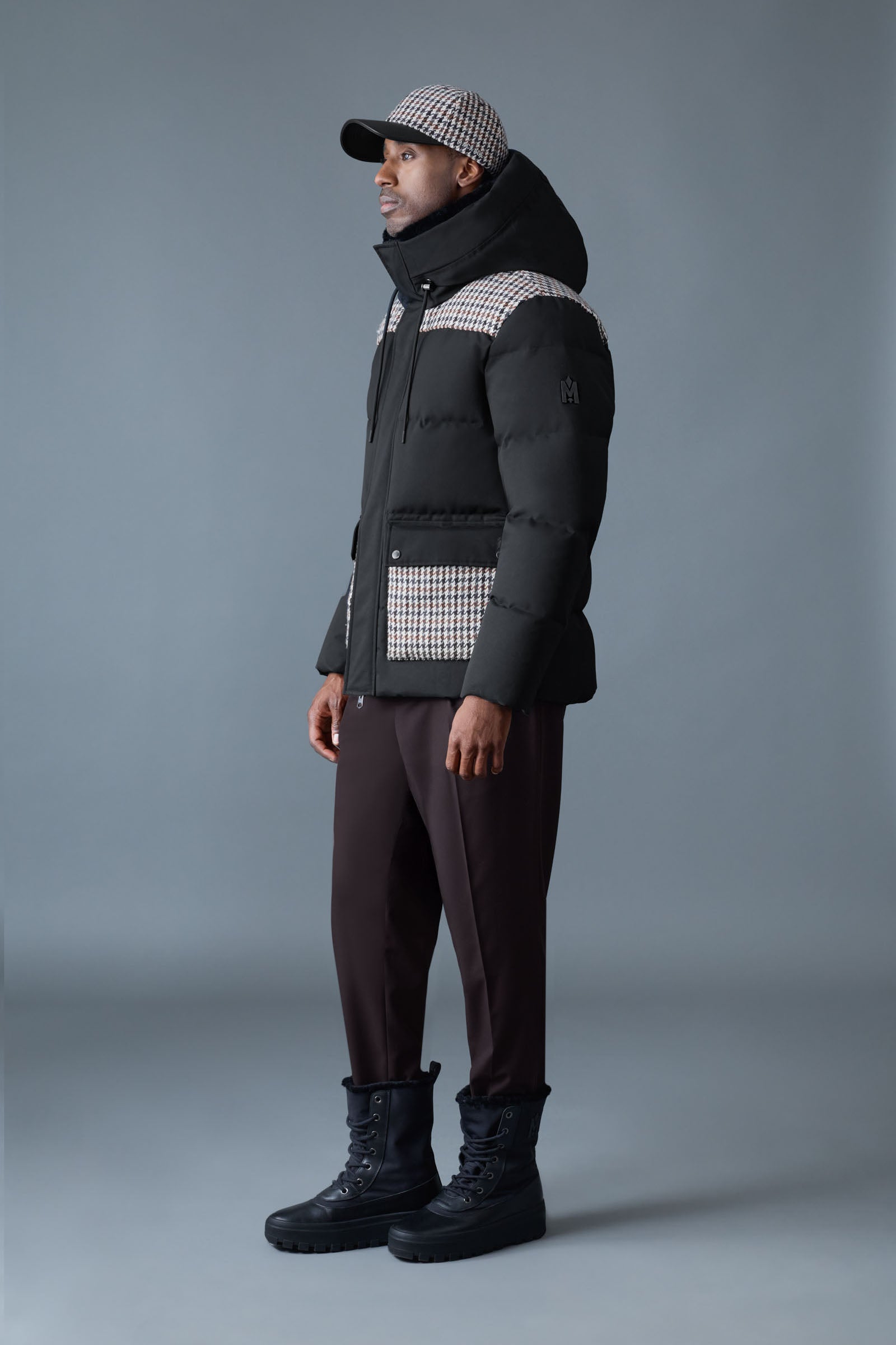 GRAYDON-MM 2-in-1 Wool Down Jacket With Shearling Bib for Men