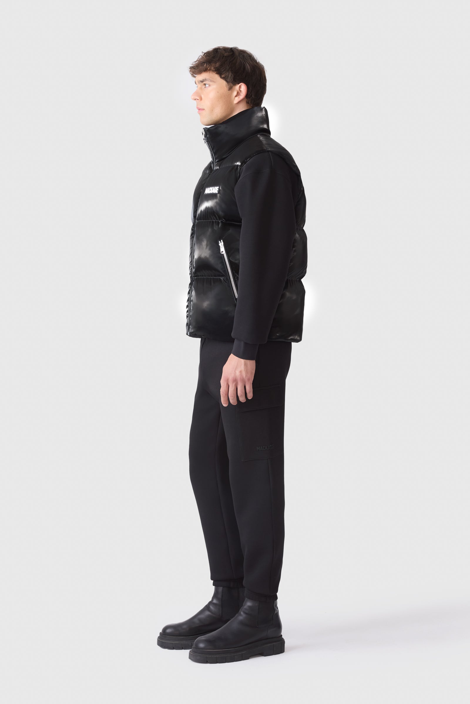 KANE-GLO High-Gloss Down Vest for Men | Mackage® US