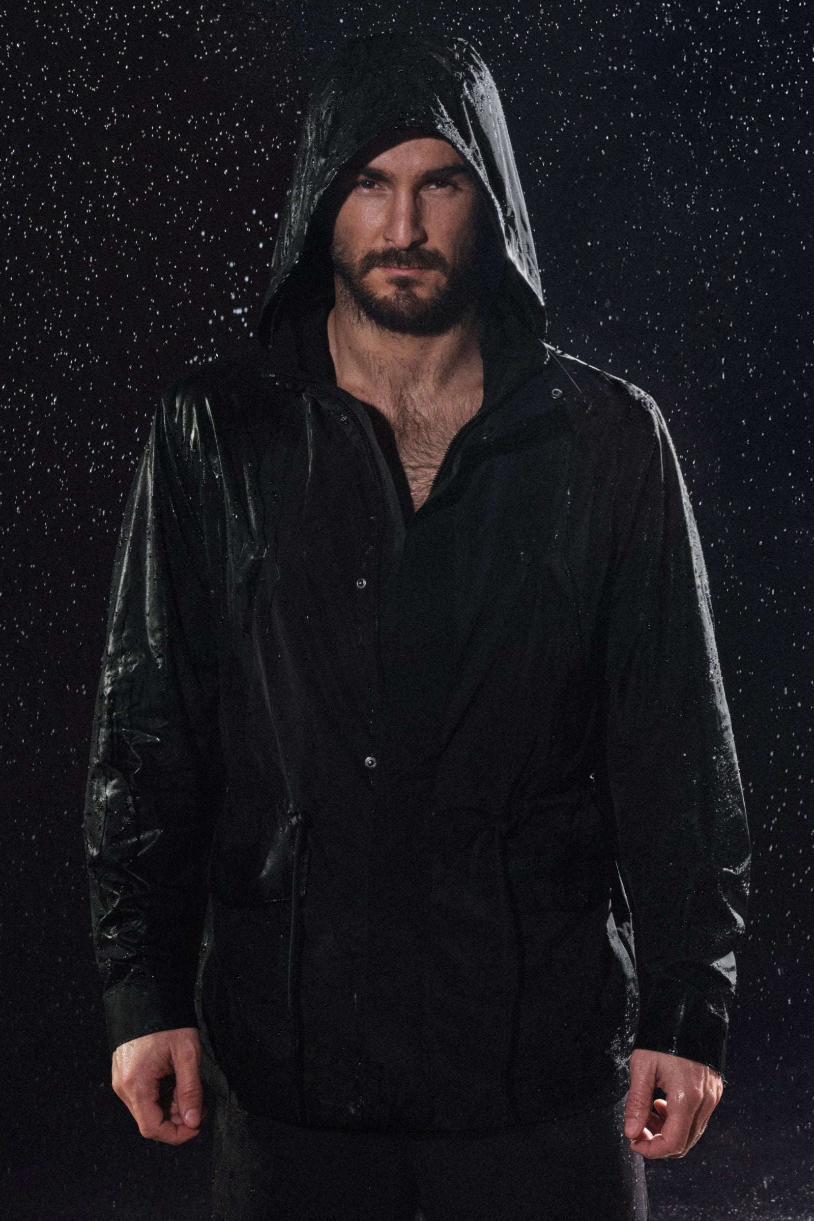 ロングジョン・ジャケット　M、ML、L、XL ブラック　カモブラック LIONEL Medium-Length Rain Jacket for Men | Mackage® US