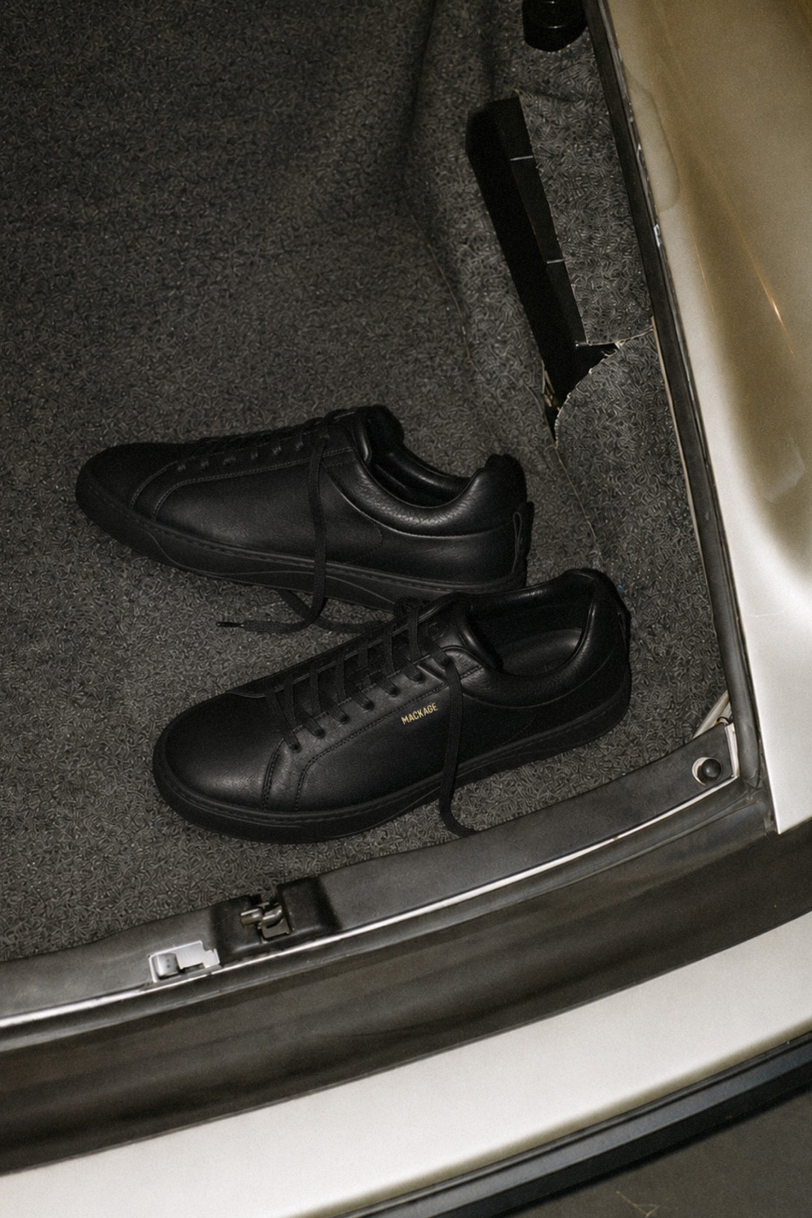all black dress sneakers Mackage Luka-01 Leather Adult Women's Non-Slip Dress Shoes Mens Shoes Length:52[+$4.99]