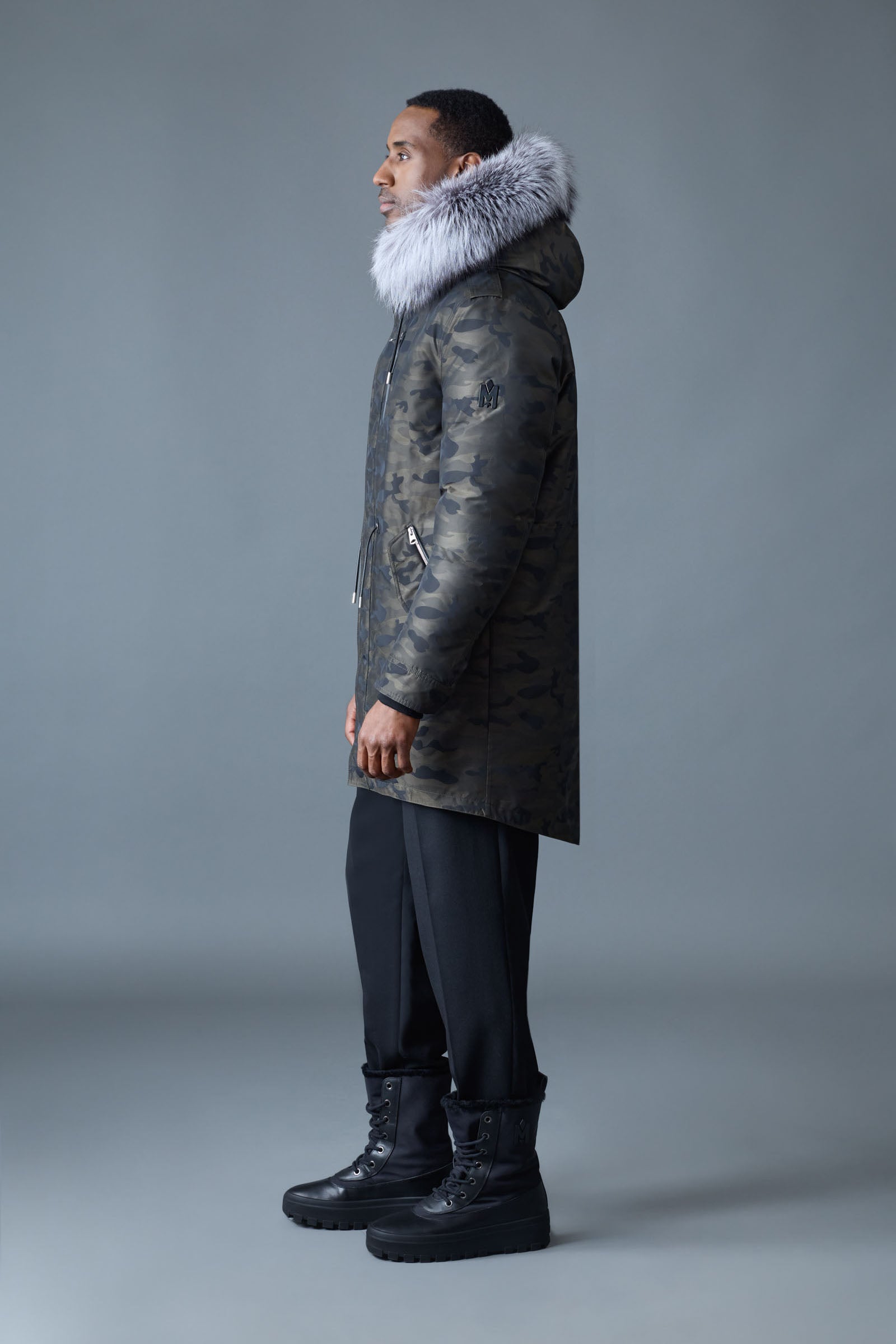 MORITZ-JC Fur-Lined Camo Down Parka for Men | Mackage US