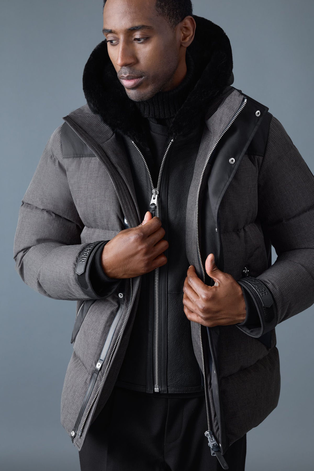 RILEY-MHT Down Jacket - removable Bib & Hood for Men | Mackage® US