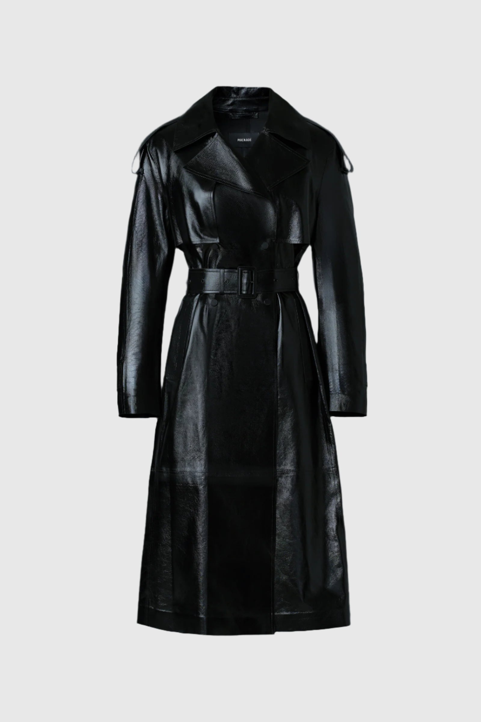 Carmela, Leather trench with belt Mackage® US