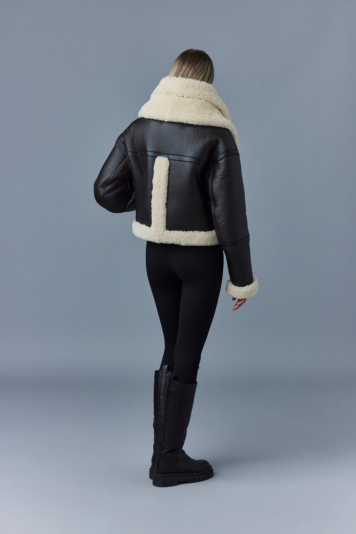 PENELOPA Sheepskin jacket with double collar for Women | Mackage® US