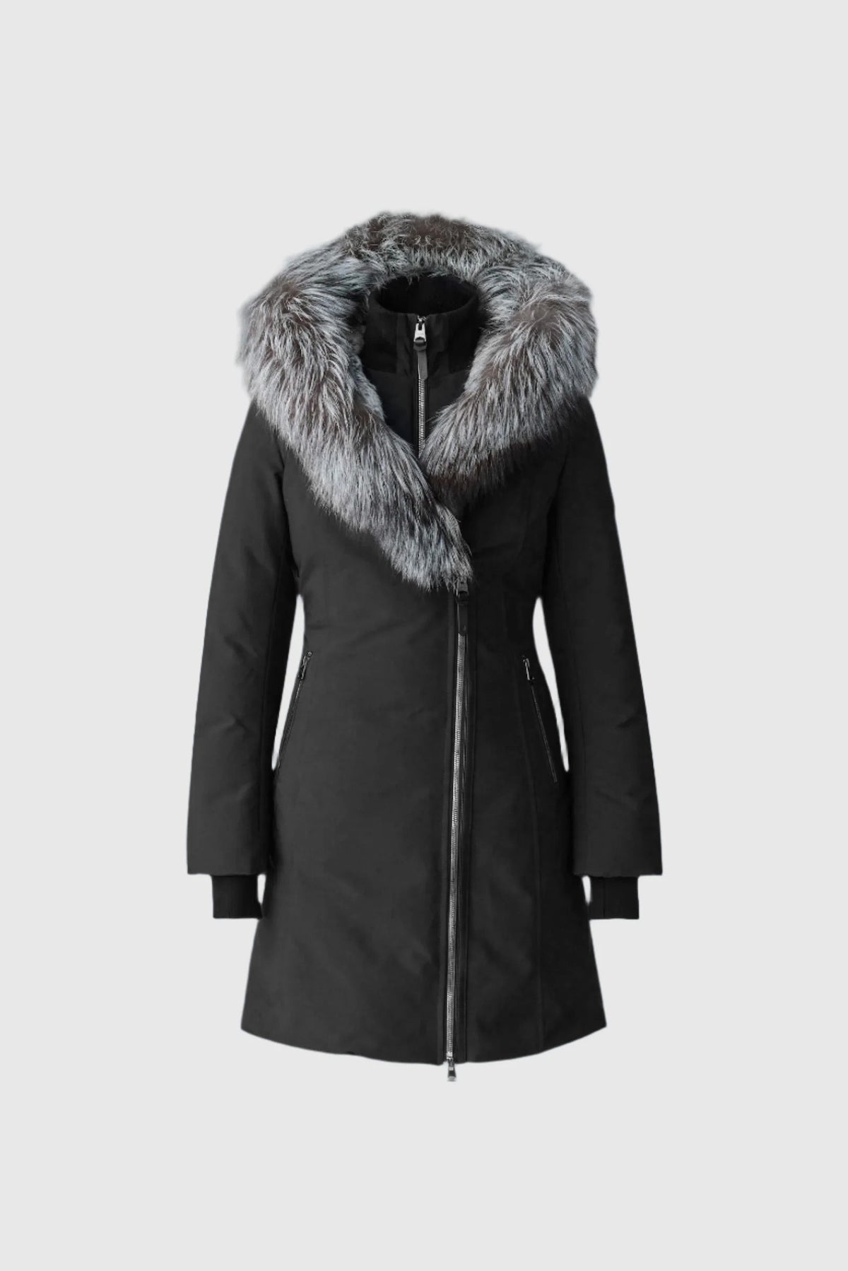 TRISH-X Powder Touch Down coat with fur for Women | Mackage® US