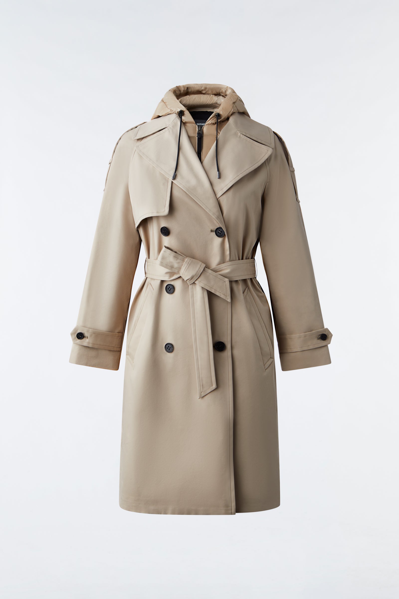 Trisha 2 In 1 trench coat with hooded bib for women Mackage US