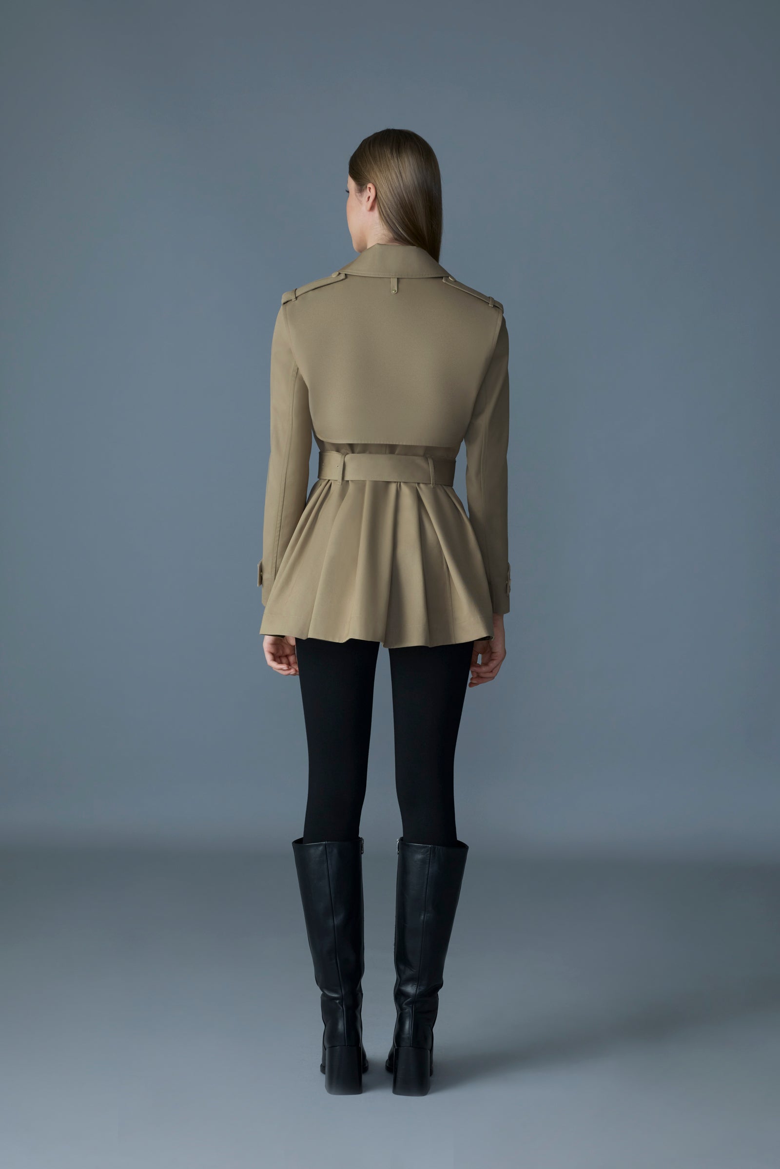 Adva, Mid-Length buckled belt trench | Mackage® US