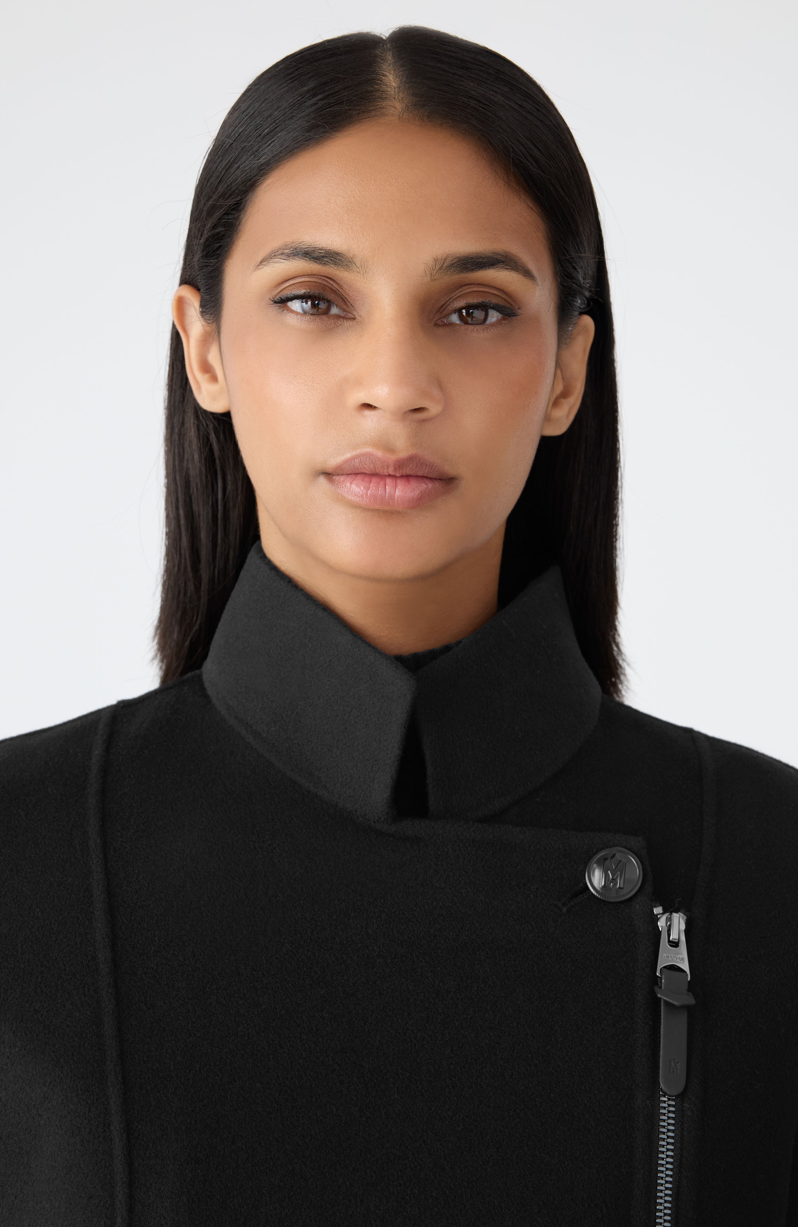 ANNIA Asymmetrical Wool Coat for Women | Mackage® US