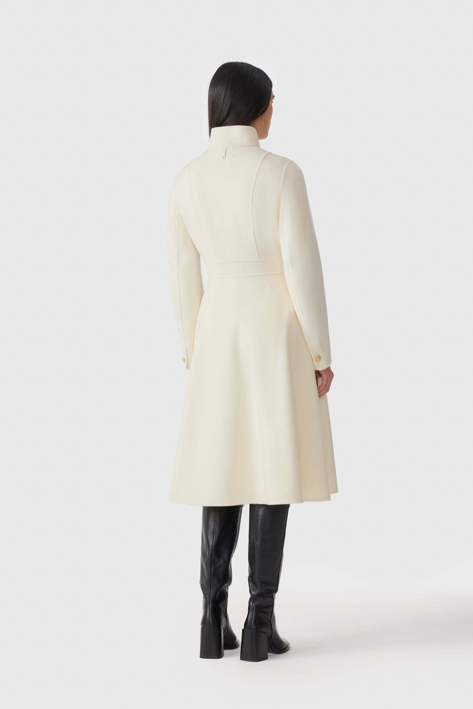 ANNIA Asymmetrical Wool Coat for Women | Mackage® US