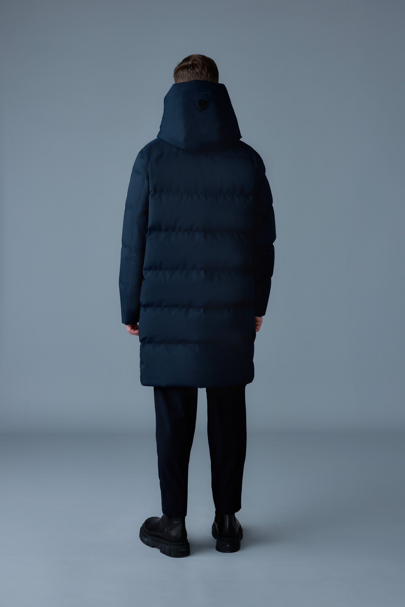 Antoine, 2-in-1 recycled down parka with removable bib for men