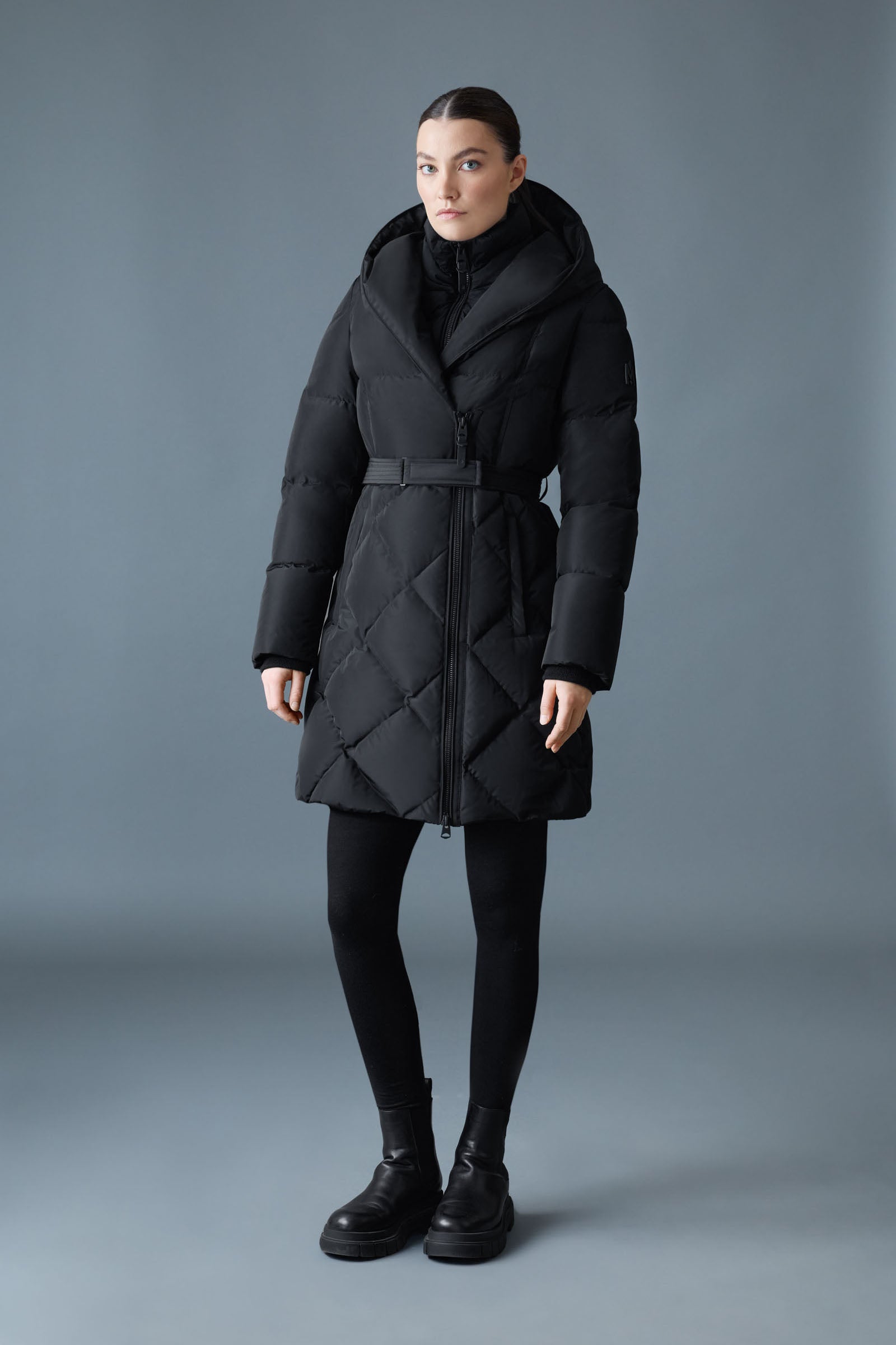 AYUMI 2-in-1 Long Down Coat with Bib for Women | Mackage US