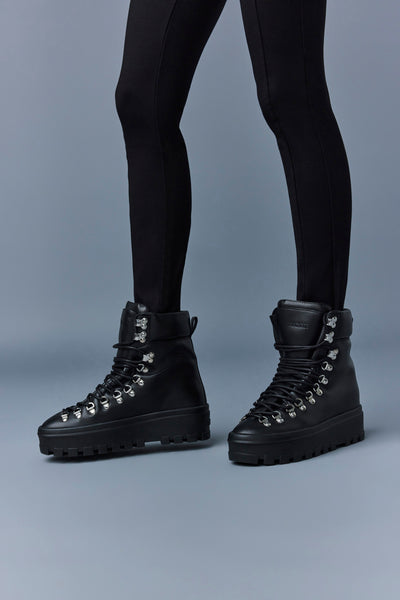 【関税込み】MACKAGE ブラック Bain-W ブーツ Bain, Leather mid-calf lace-up boots for ladies | Mackage® US