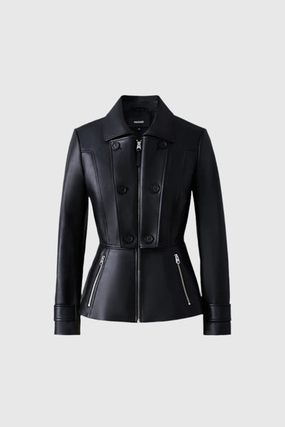●MACKAGE●BARBARA バーバラ ペプラム ラムレザー ジャケット Barbara, Fitted Lamb Leather Jacket | Mackage® US