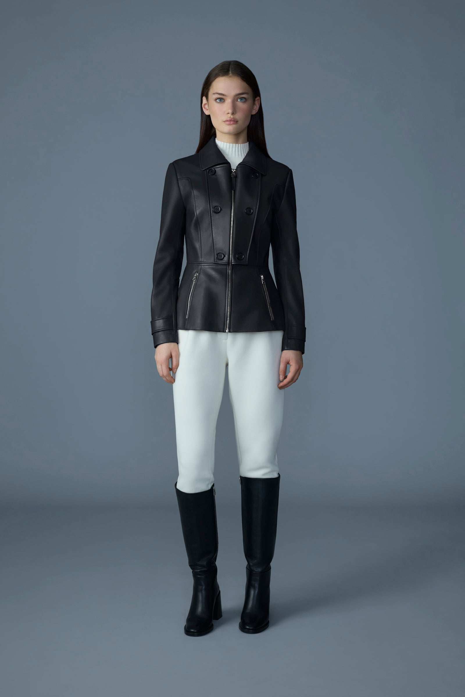 BARBARA - Fitted Leather Jacket | Mackage US BARBARA - Fitted Leather Jacket | Mackage US