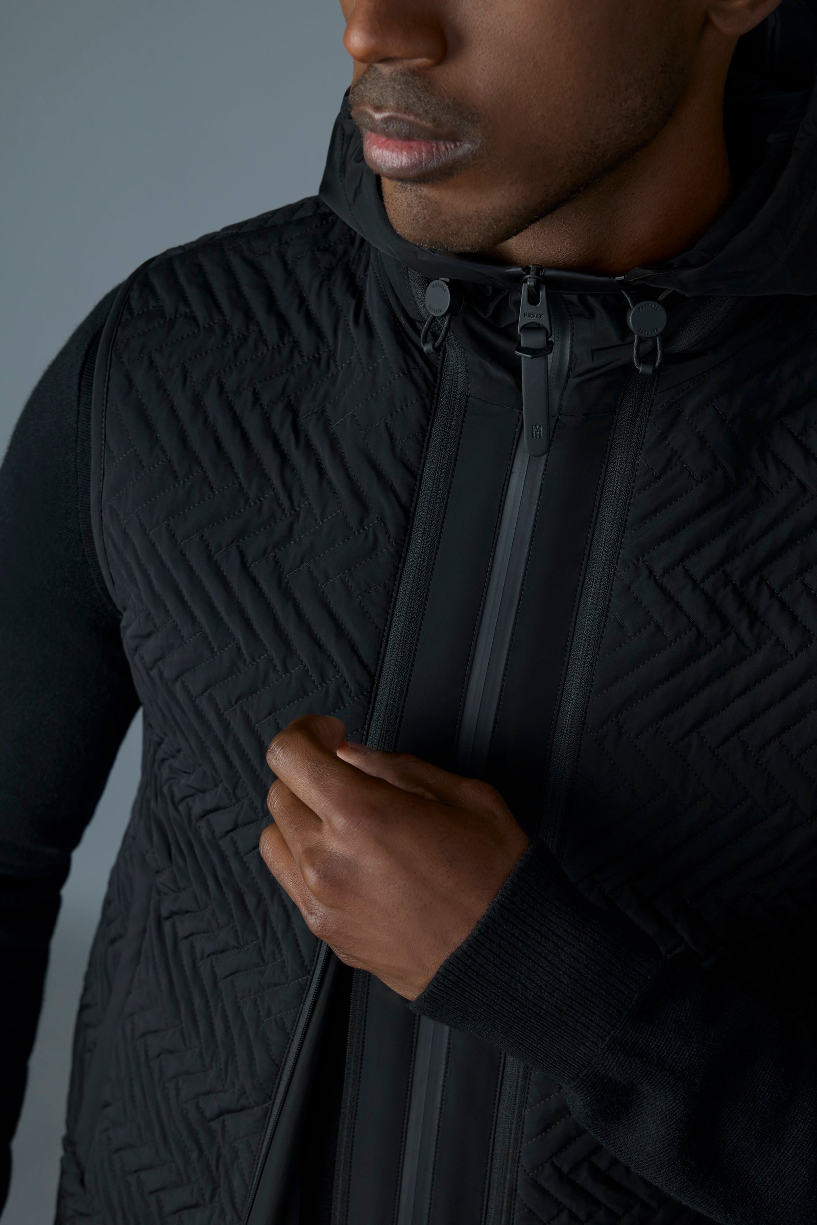 ジャケット・アウター Black Barrett nailBarrett coating jacket BARRETT-Z 3-In-1 Quilted Hybrid Light Jacket | Mackage® US