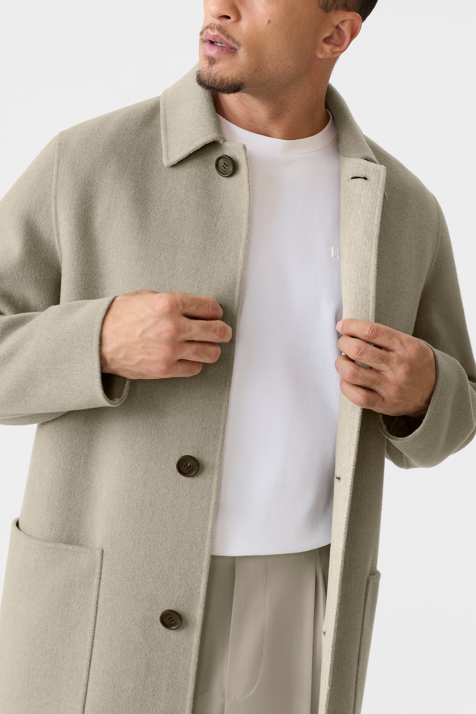 BECKETT-HB Balmacaan Wool Overcoat for Men | Mackage® US