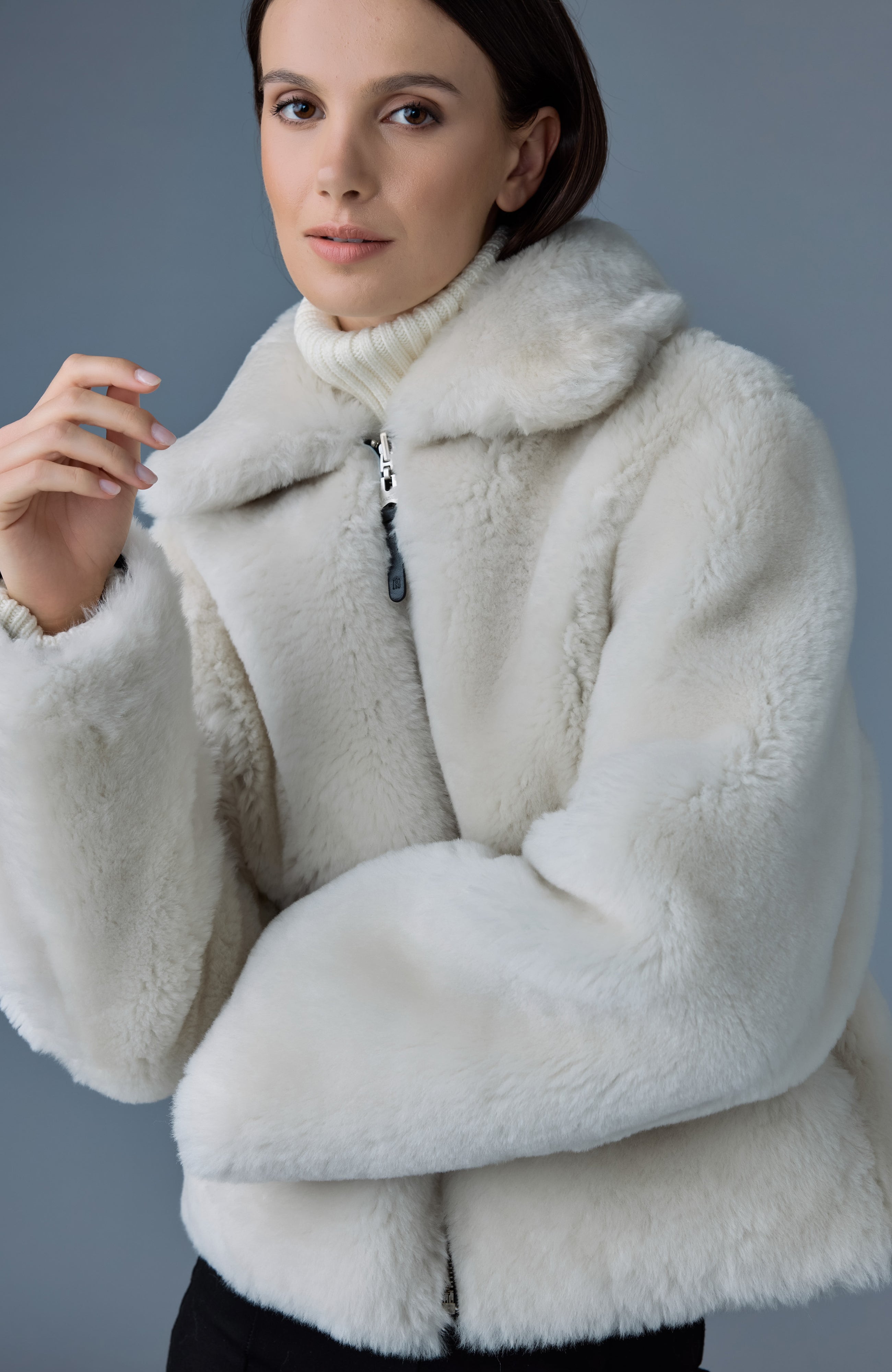 Betty, 2-in-1 reversible leather shearling jacket | Mackage® US