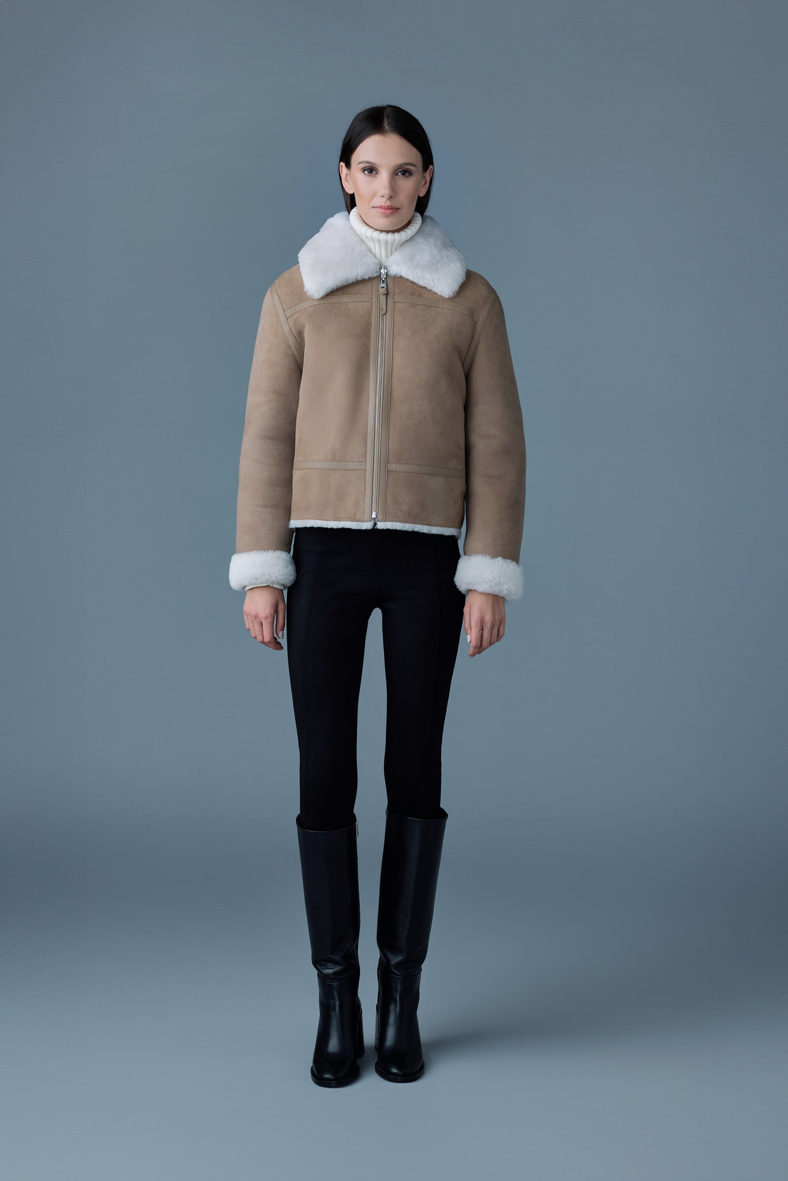 BETTY 2-in-1 reversible leather shearling jacket | Mackage® US