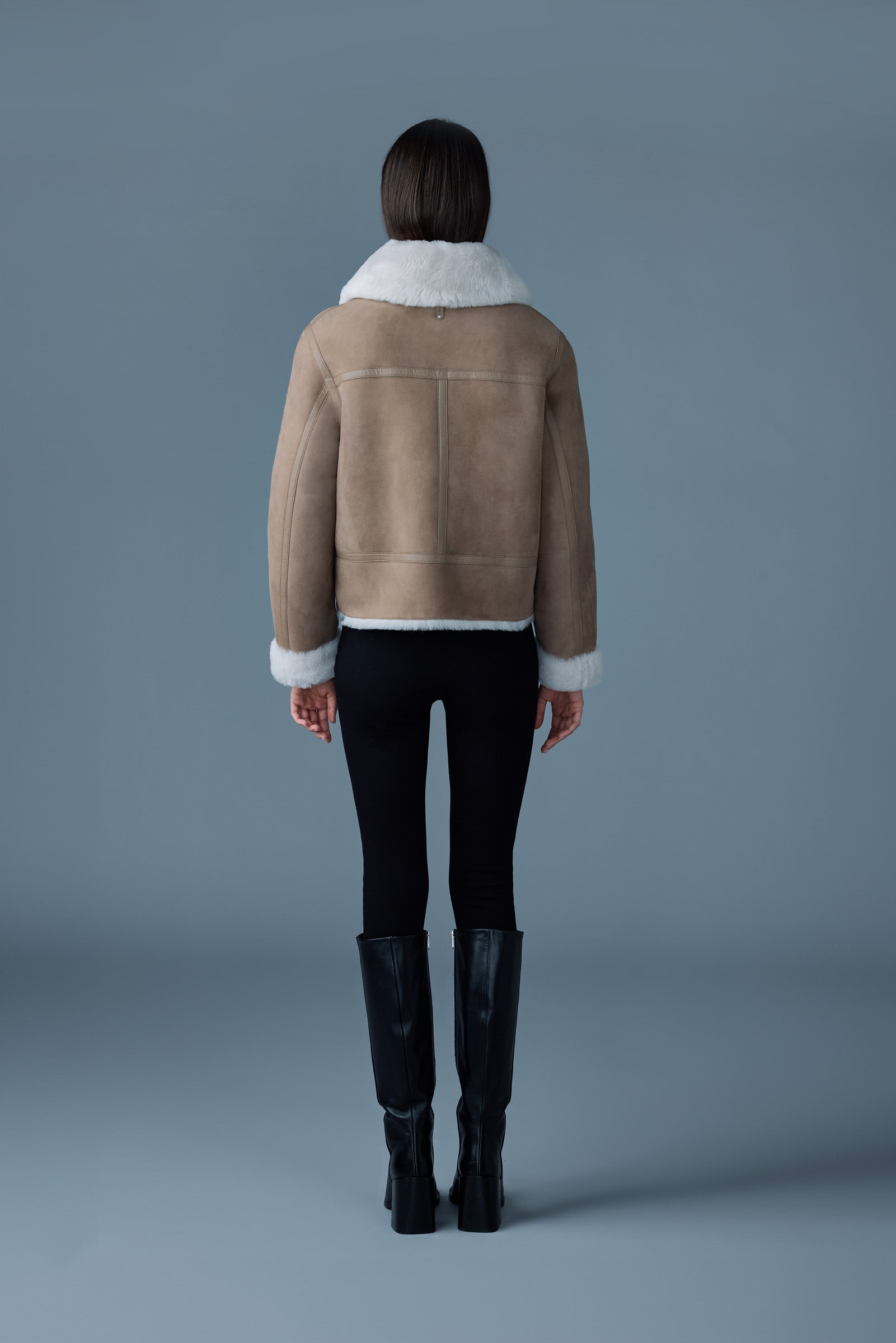 Betty, 2-in-1 reversible leather shearling jacket | Mackage® US