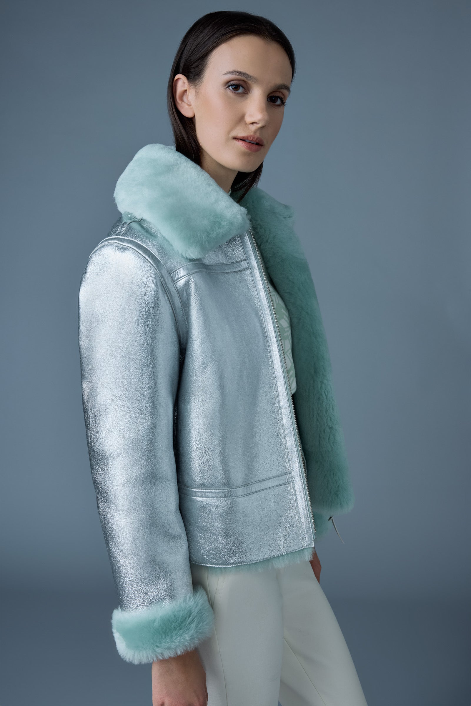 Betty, 2-in-1 reversible leather shearling jacket | Mackage® US