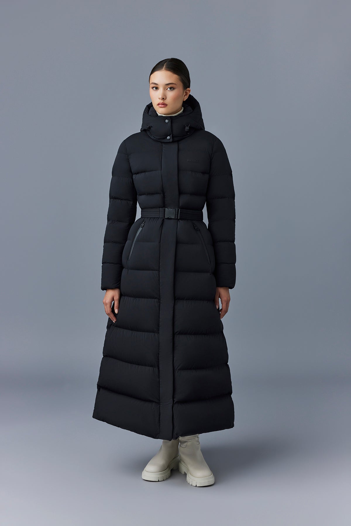 Calina, Stretch down maxi coat for ladies | Mackage® US