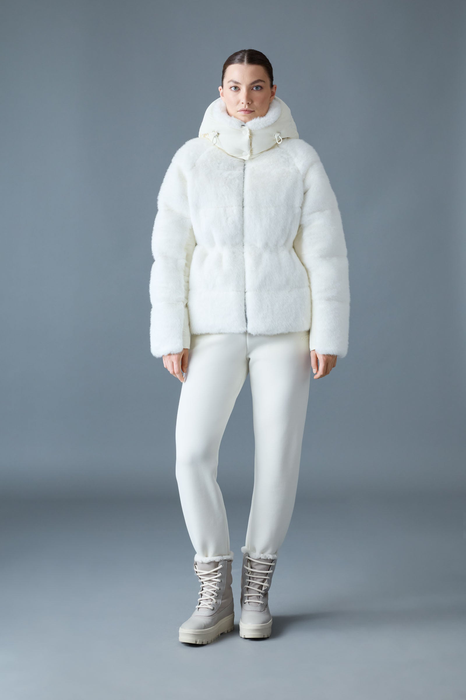 MACKAGE ホワイト ダウンジャケット 38 Kent, Lustrous down jacket with hood for men | Mackage® US