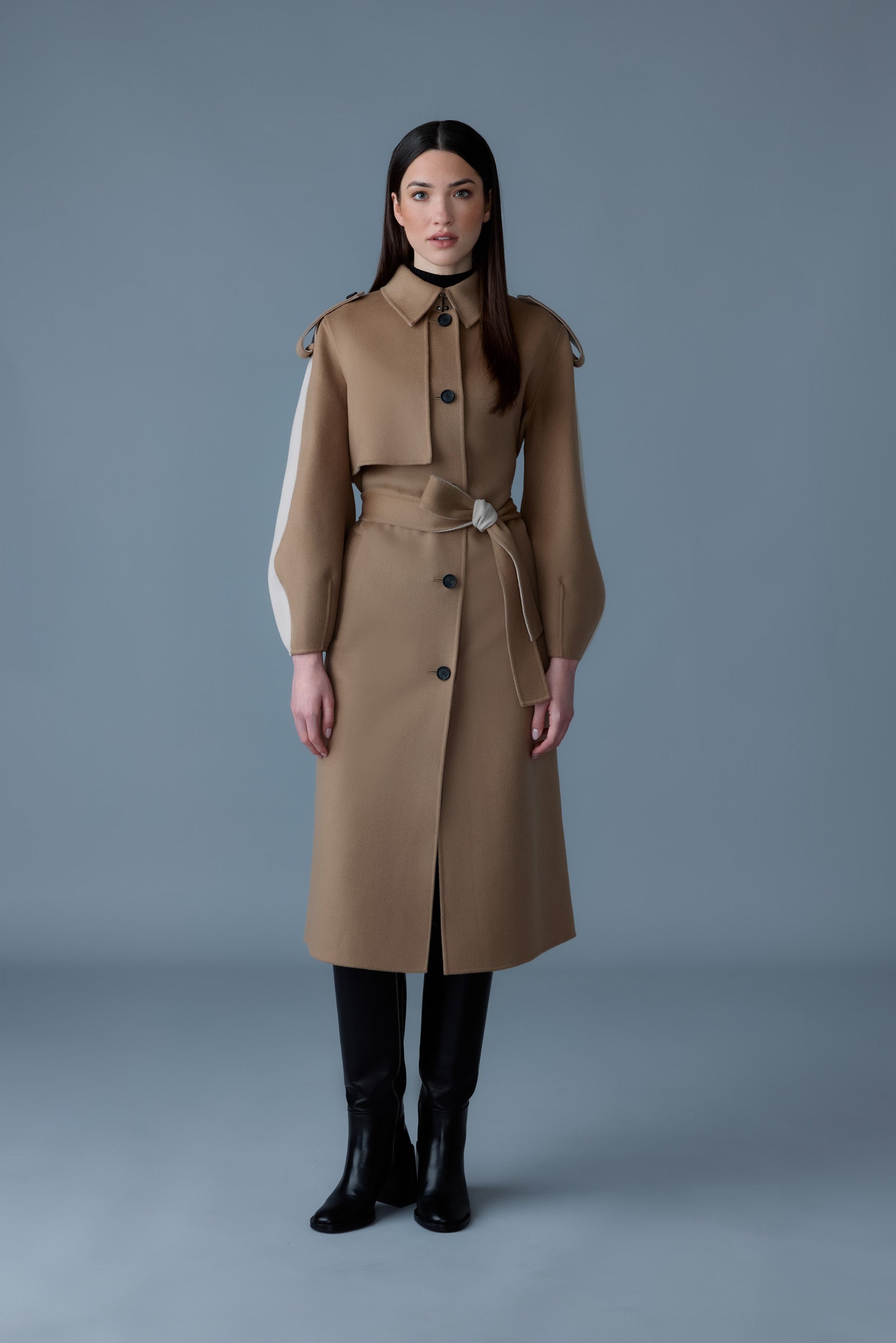 最終価格です⭐︎MACKAGE キャメル　メルトンコート CEYLA Double-Face wool coat with sash belt | Mackage® US