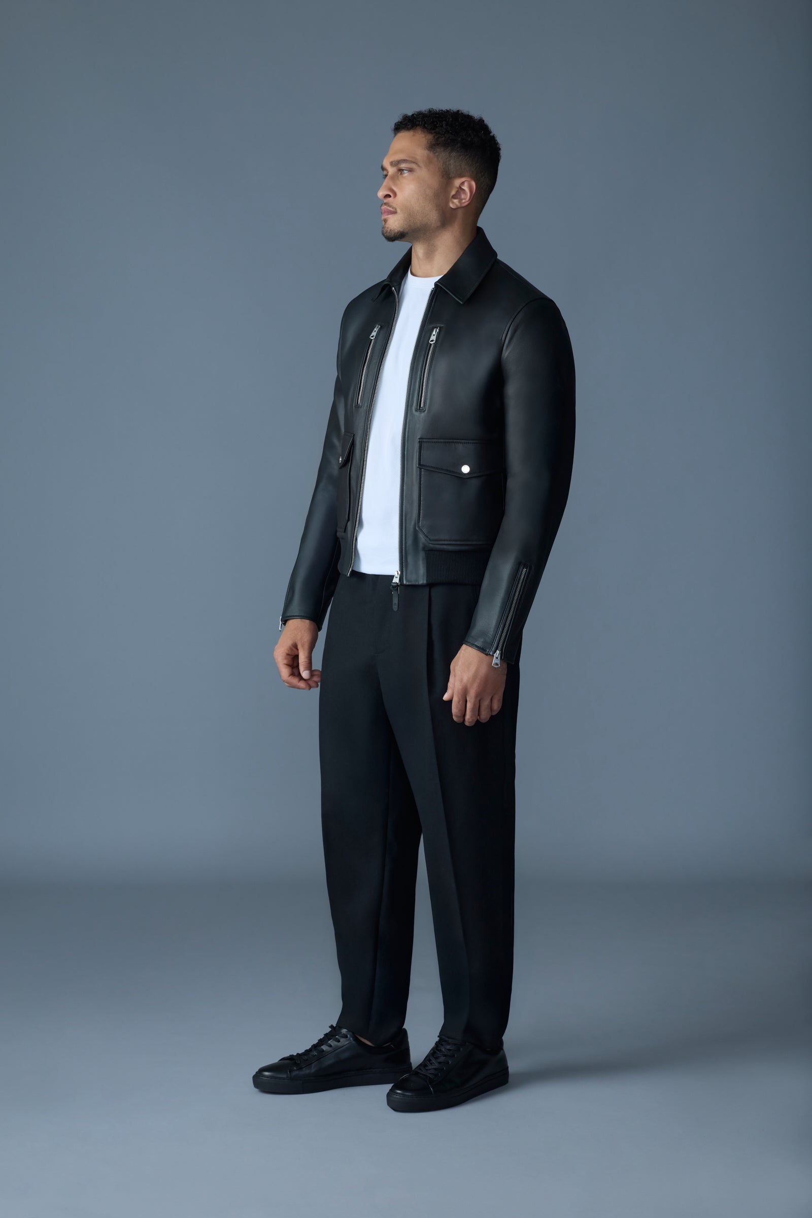 black leather dress jacket Women Ready-to-wear | Black leather suit jacket