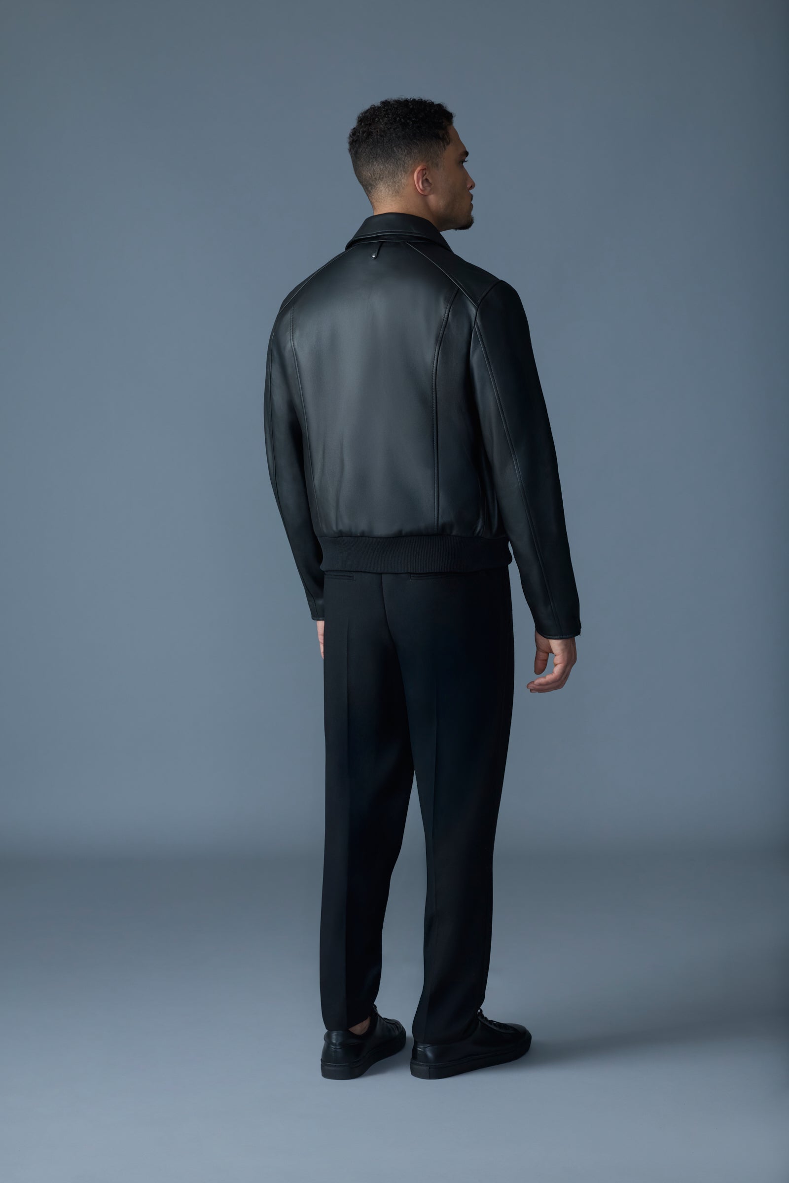 Chance-Z, Spread Collar Leather Jacket | Mackage® US