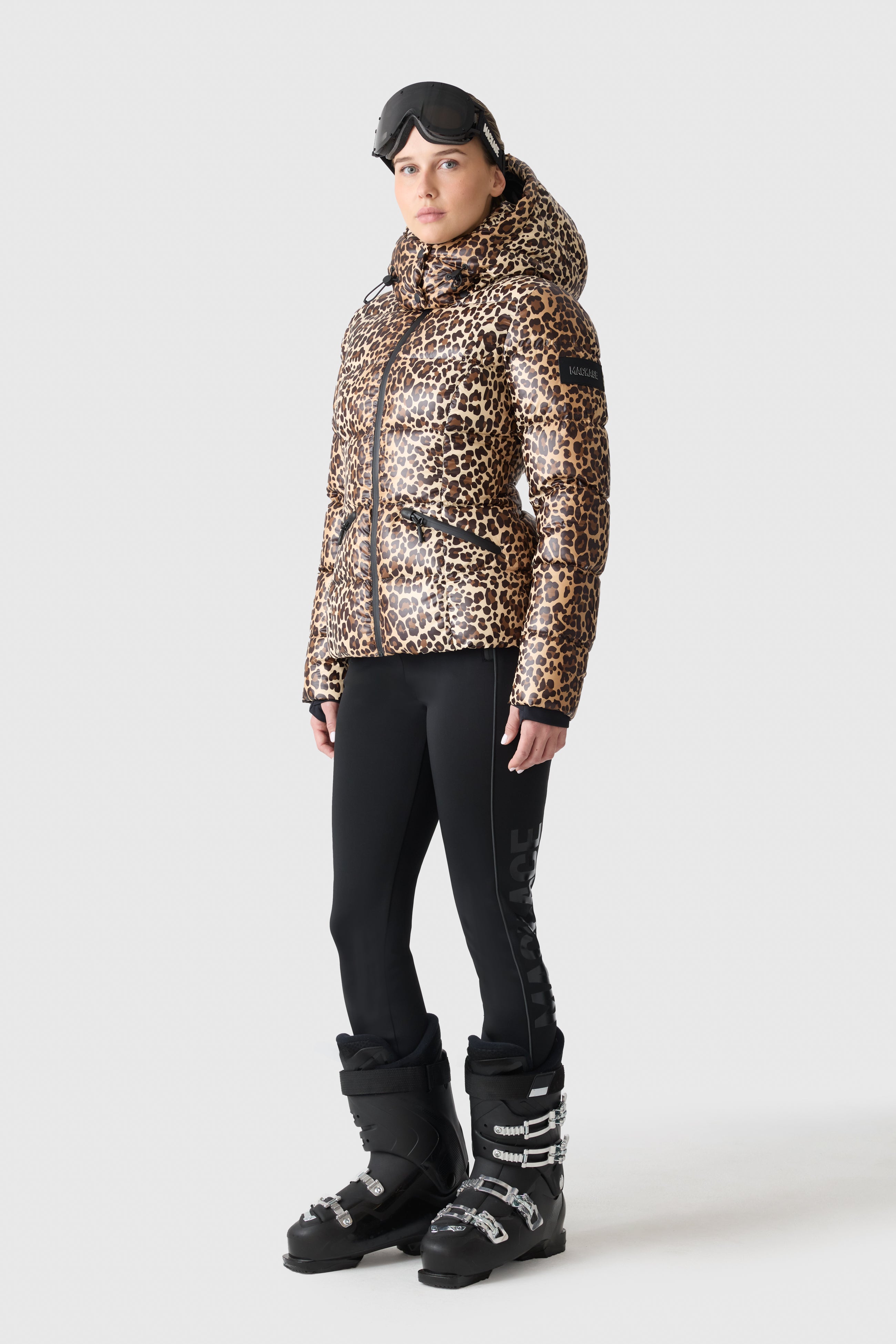 CHERYL-A Down Ski Jacket in Animal-Print for Women | Mackage® US
