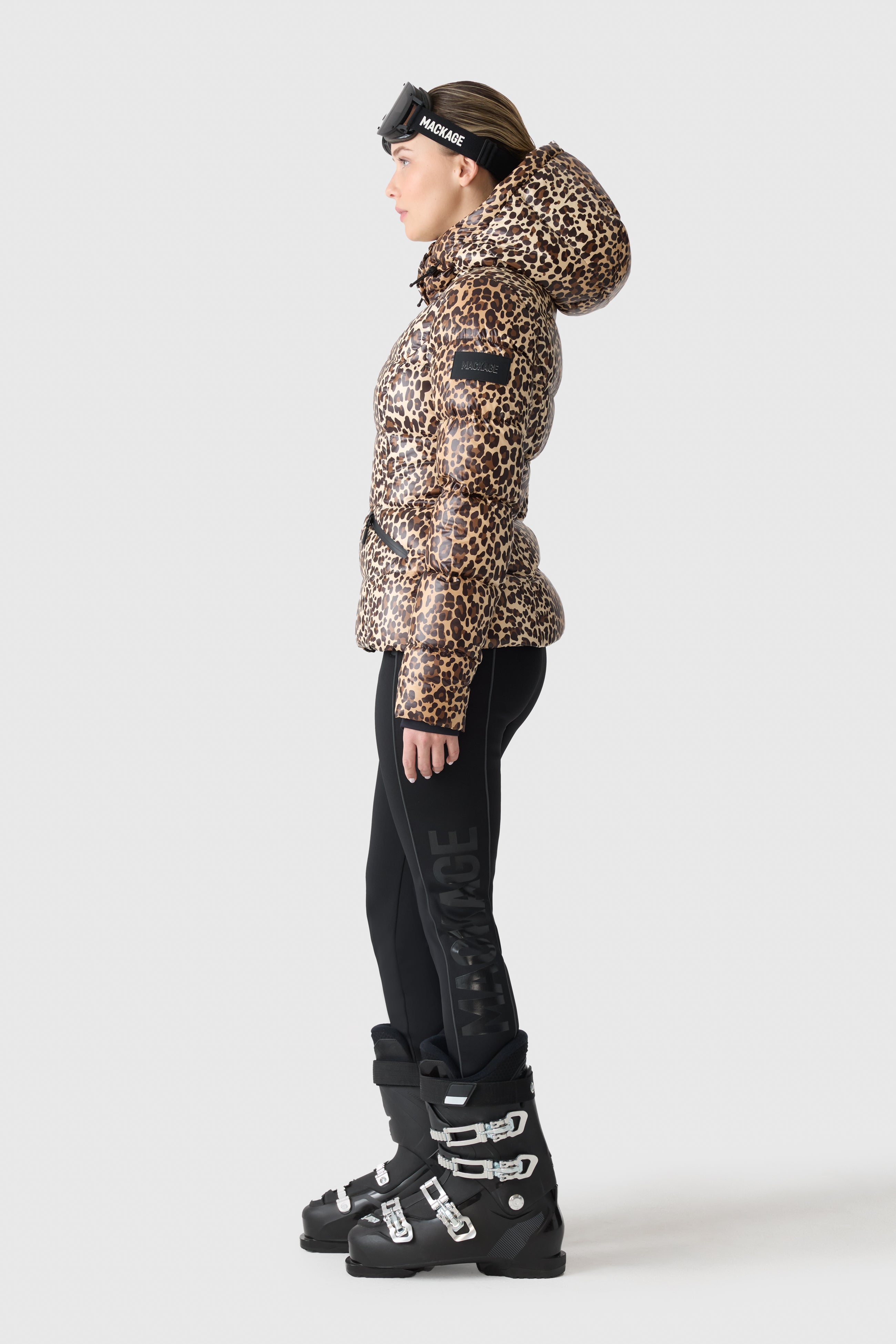 CHERYL-A Down Ski Jacket in Animal-Print for Women | Mackage® US
