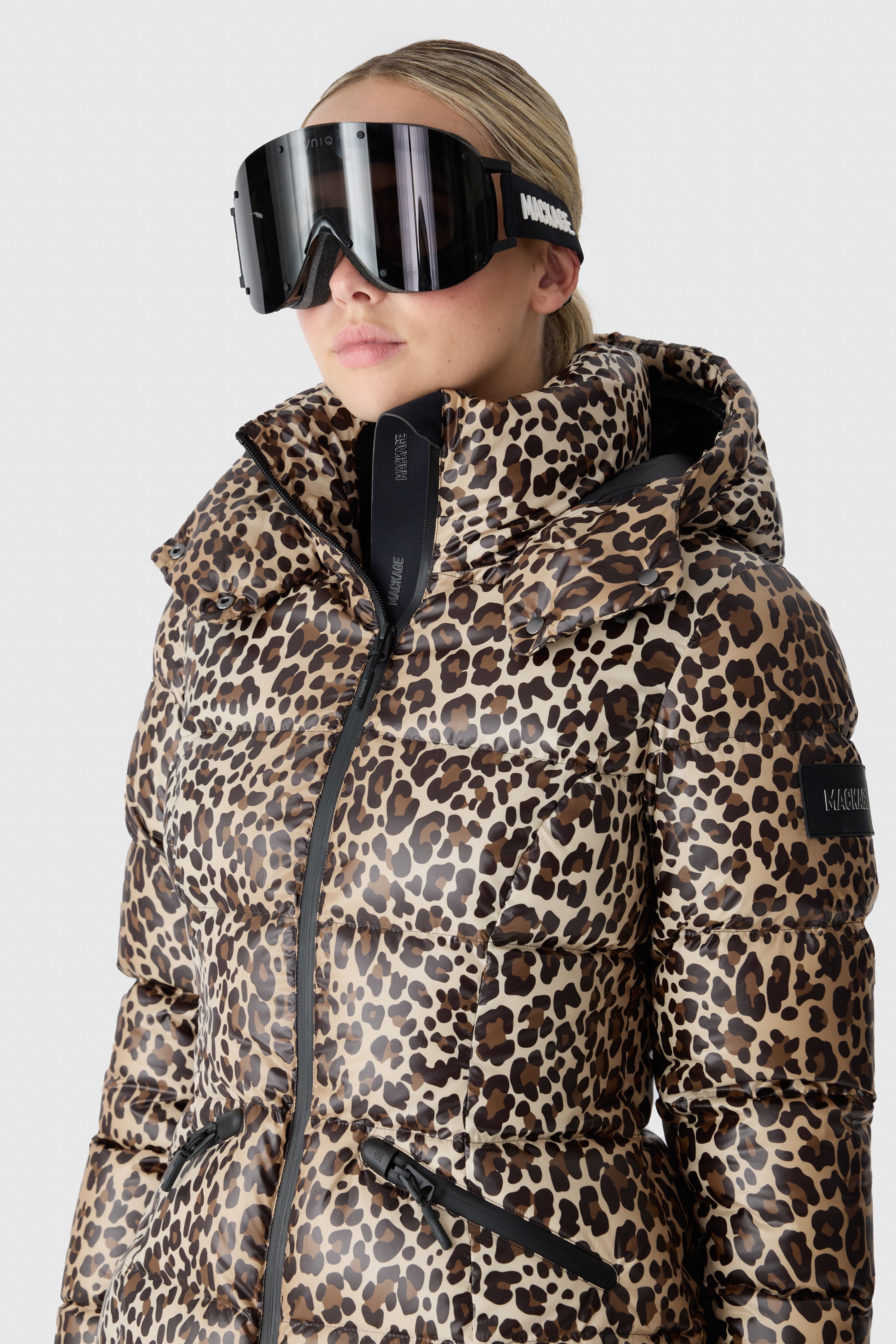 CHERYL-A Down Ski Jacket in Animal-Print for Women | Mackage US