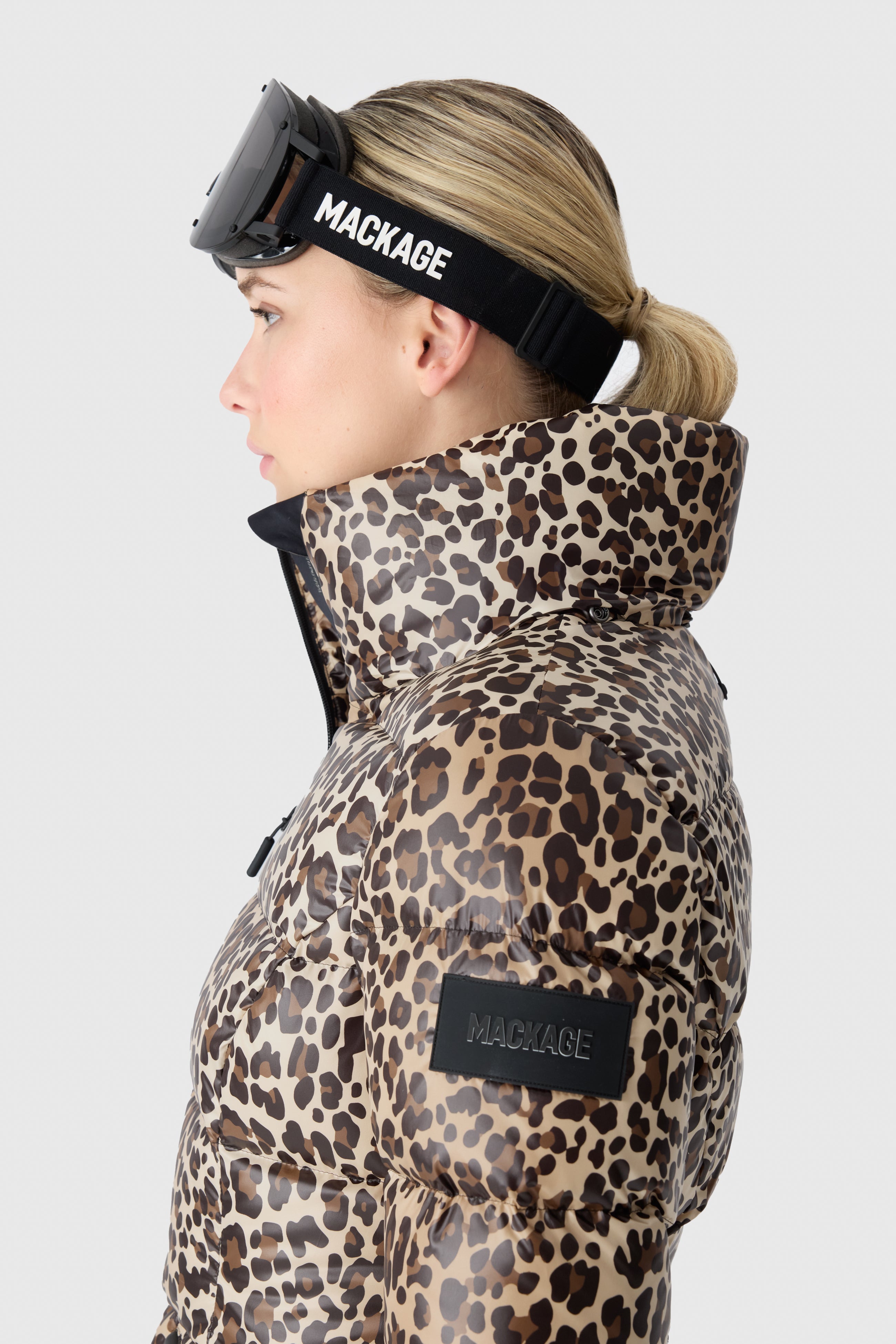 CHERYL-A Down Ski Jacket in Animal-Print for Women | Mackage US