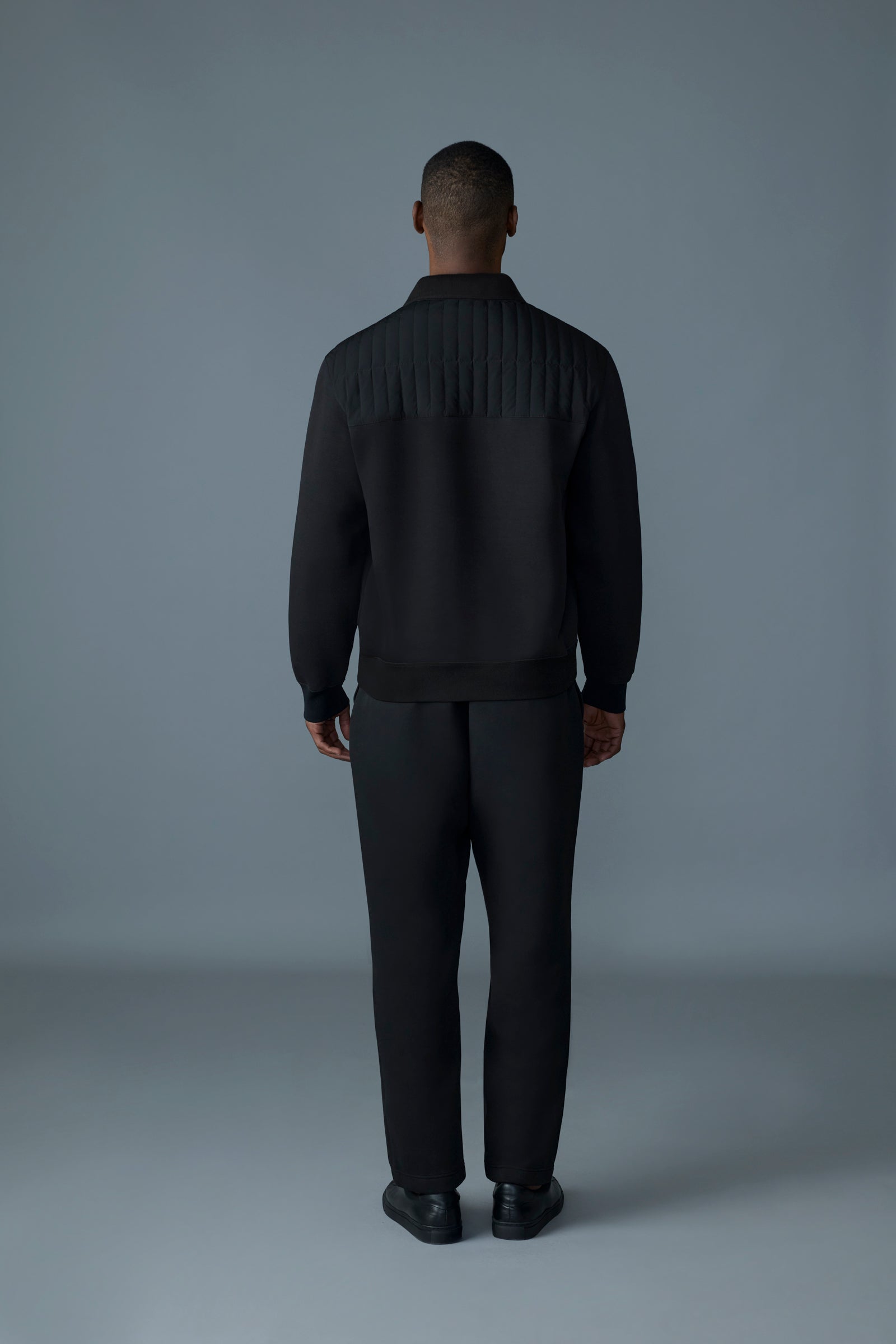 Corey, Hybrid Down Quarter-Zip Sweater | Mackage® US