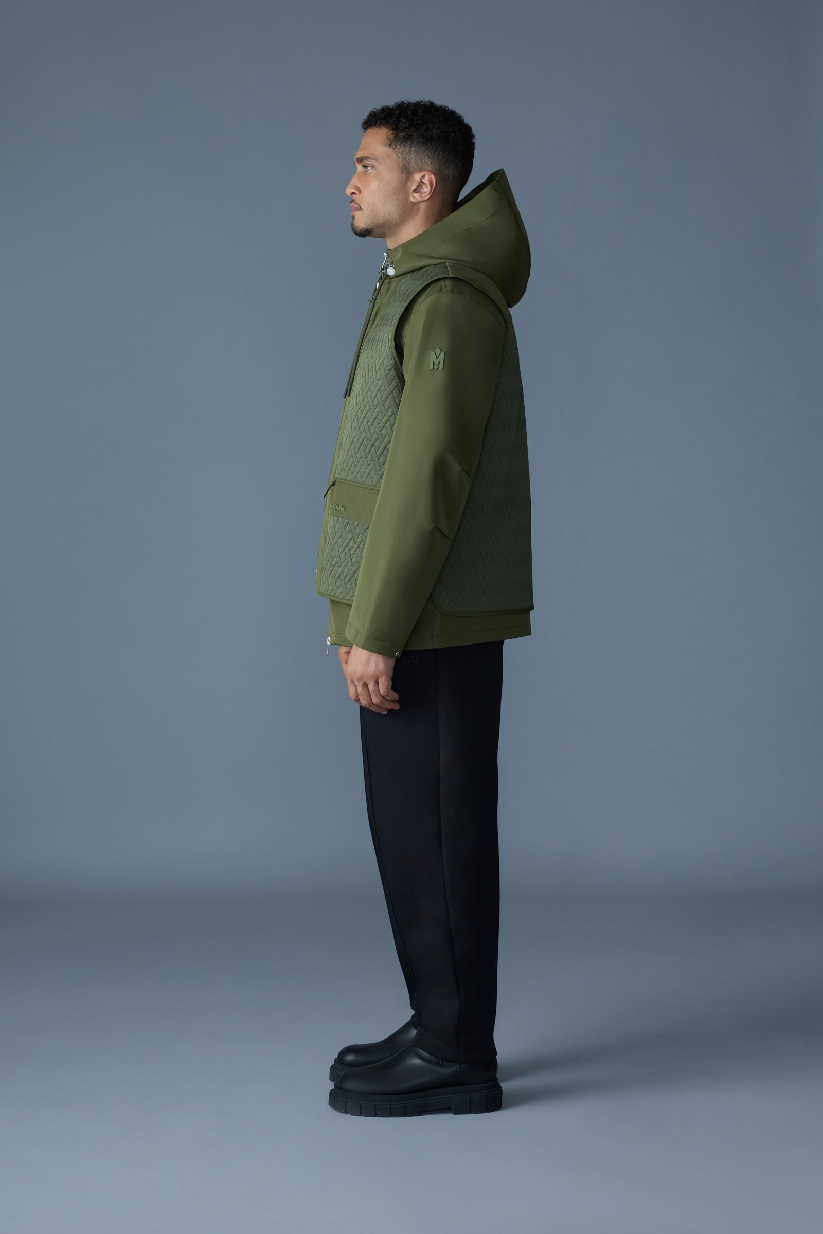 MNML HAUTE COUTURE ブラックジャケット DIEGO 10 DIEGO - 3-In-1 Quilted Rain Jacket for Men | Mackage® US