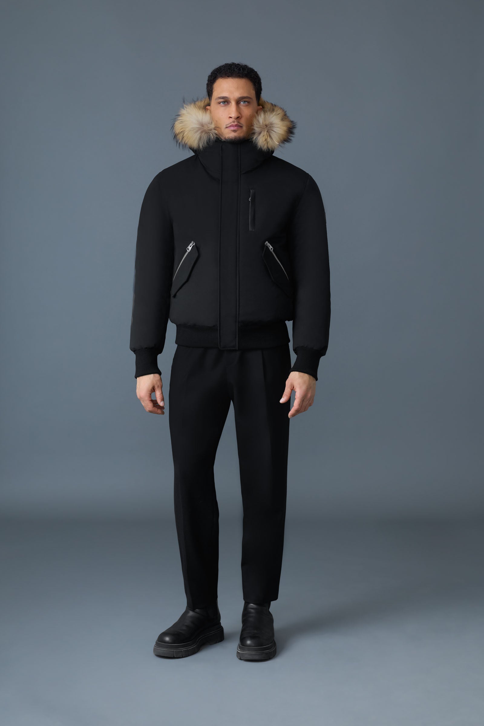 Dixon-F, 2-in-1 Nordic Tech down bomber with natural fur for