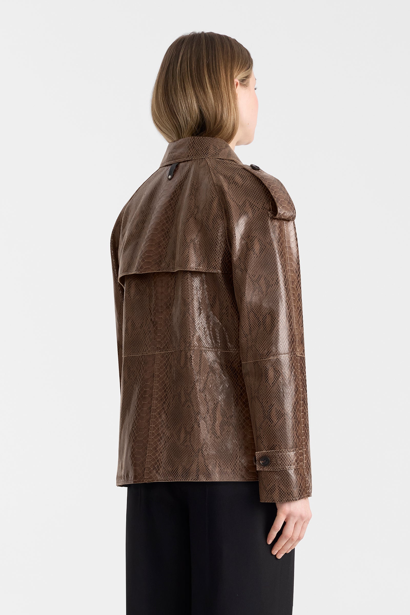 DOLORES-SNK Snake Leather Jacket for Women | Mackage® US