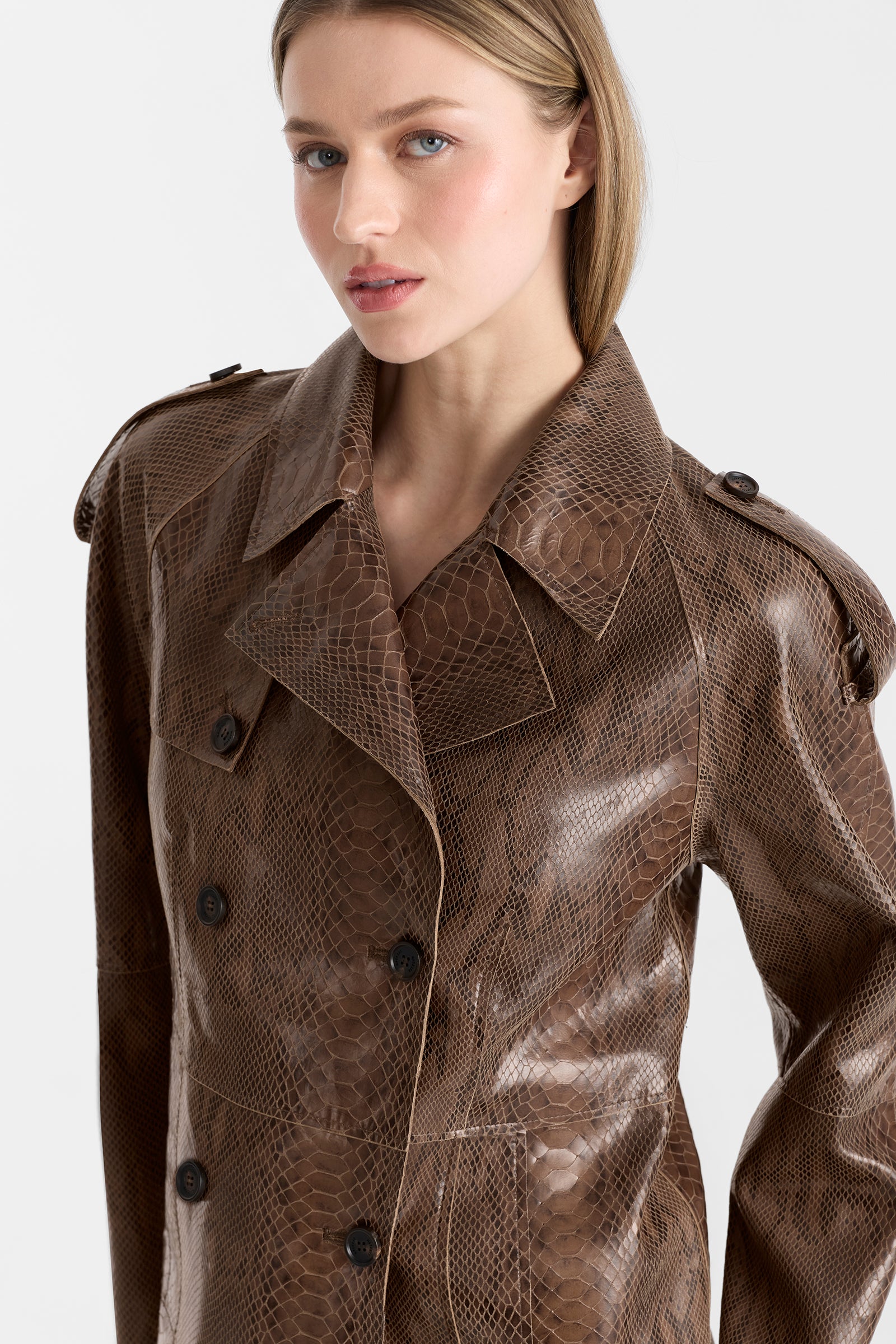 DOLORES-SNK Snake Leather Jacket for Women | Mackage® US