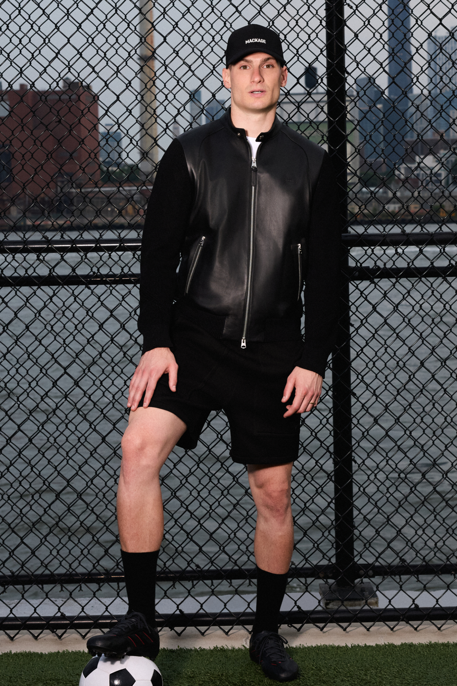 DOMINIC-Z Mixed Media Logo Jacket for Men | Mackage® US DOMINIC-Z Mixed Media Logo Jacket for Men | Mackage® US