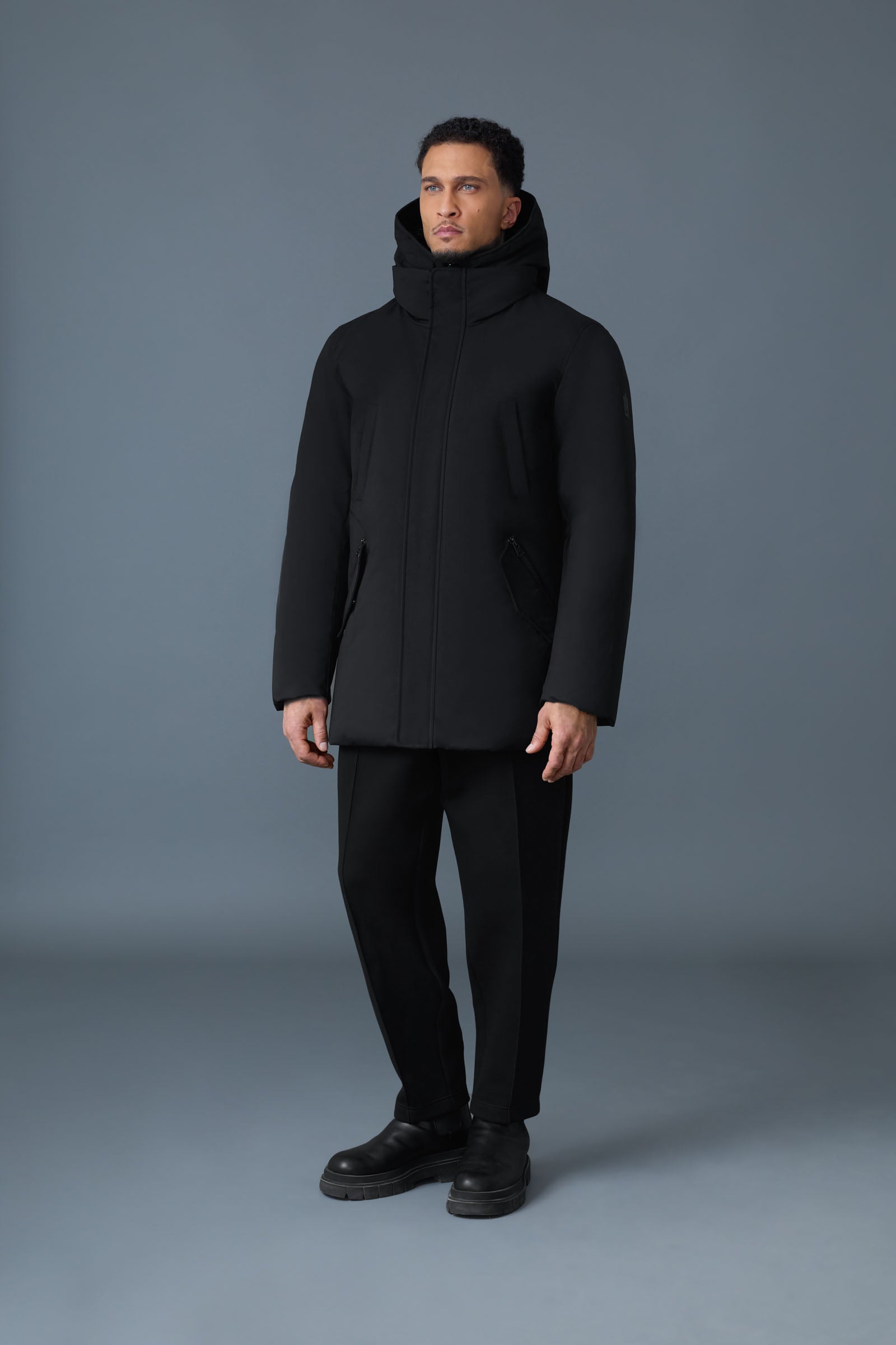 EDWARD-NFZ 2-in-1 Down Coat - removable hooded bib for Men