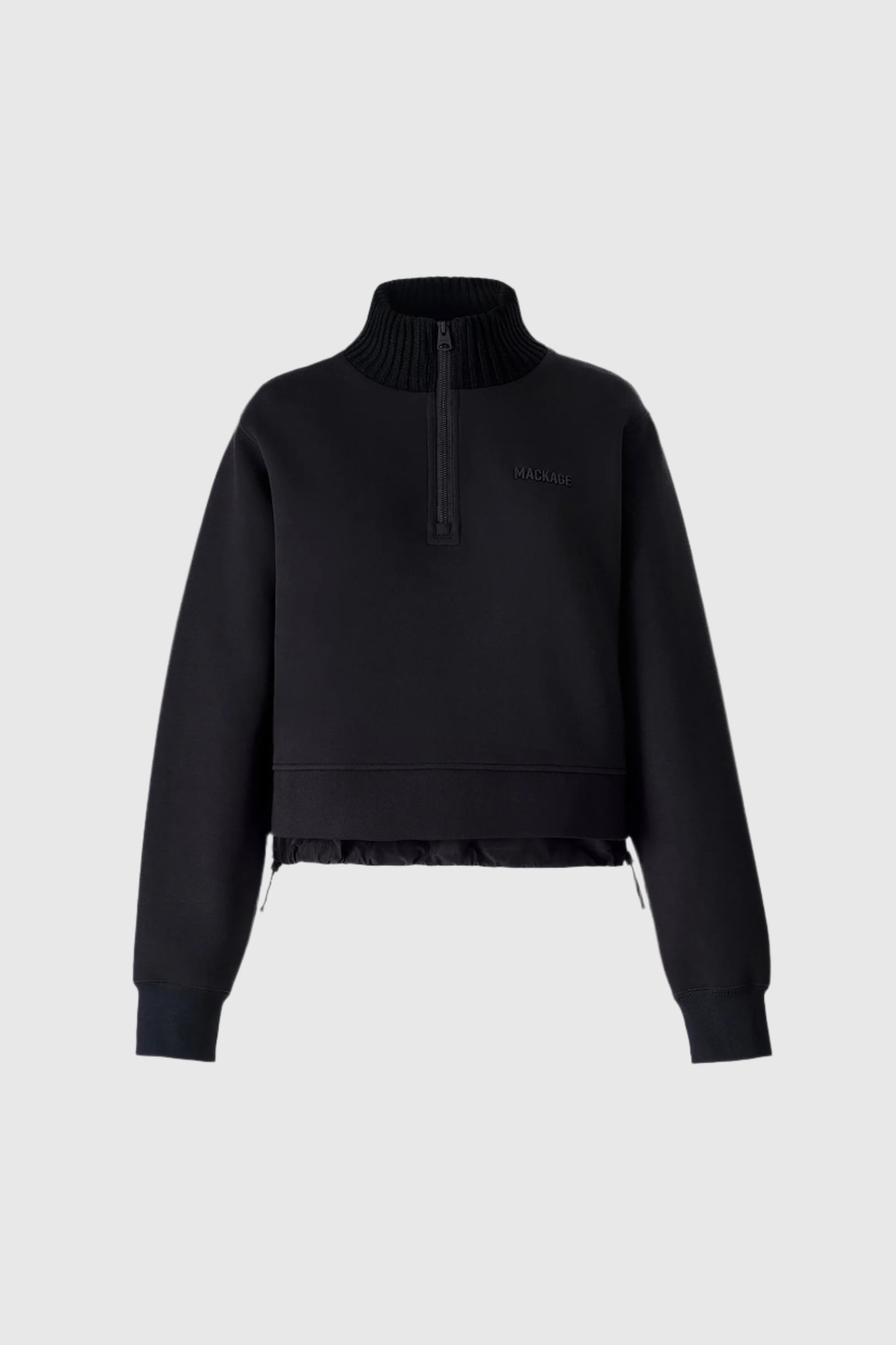 ELVIRA Quarter-Zip Cotton Sweatshirt for Women | Mackage® US