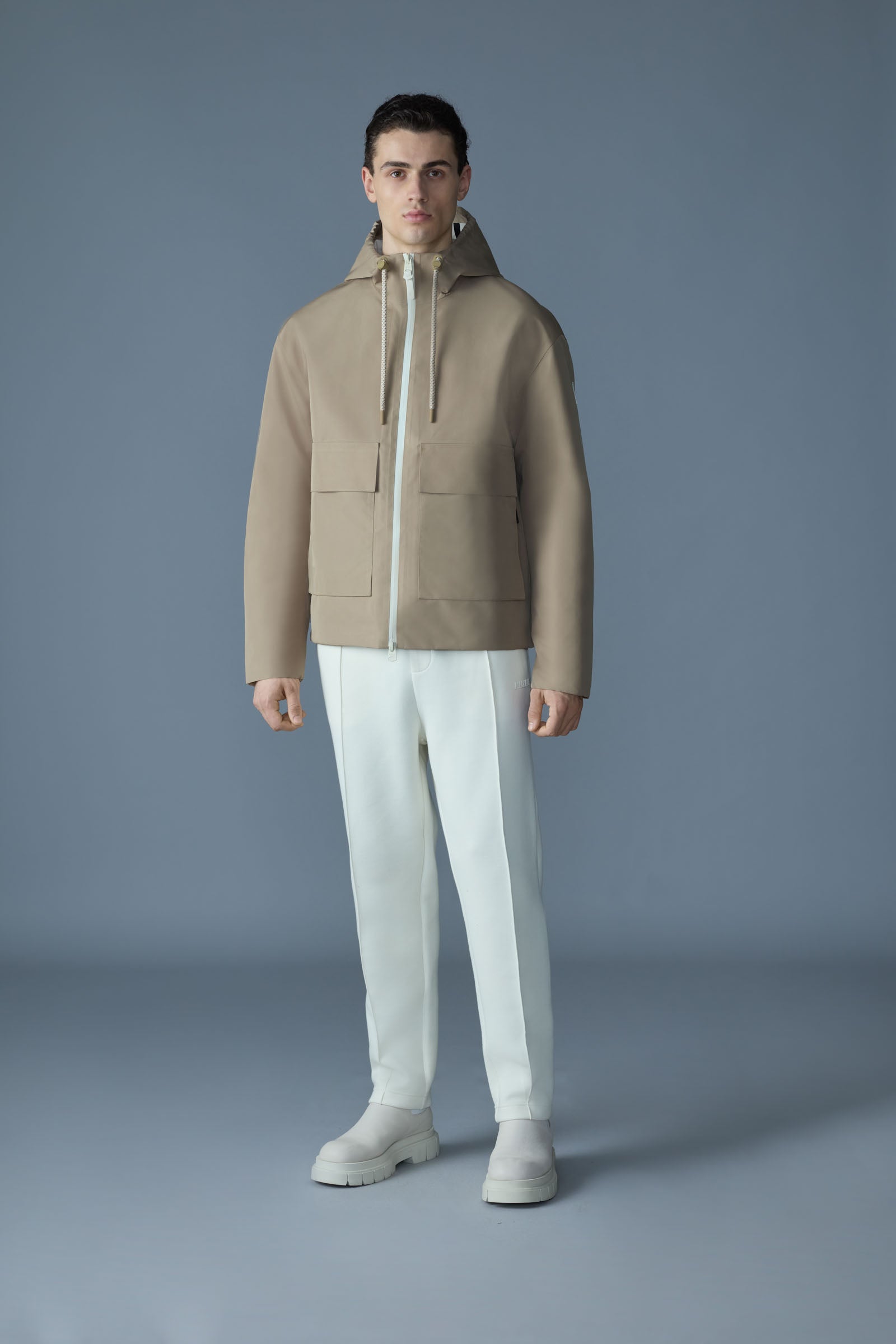 ERIC-ZZ Recycled technical jacket with hood for Men | Mackage® US