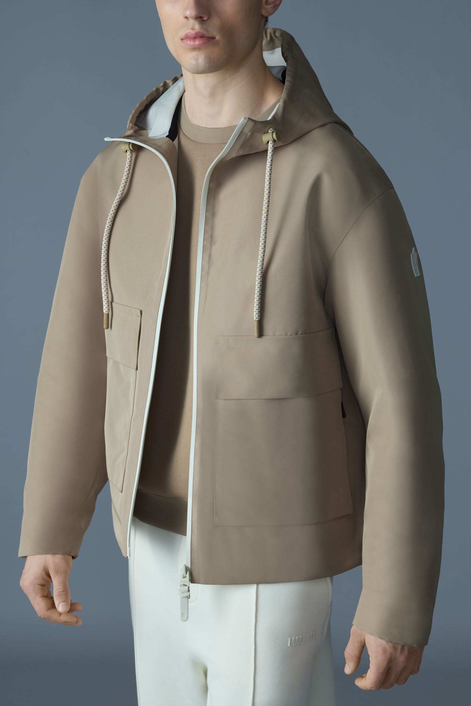 ERIC-ZZ Recycled technical jacket with hood for Men | Mackage® US