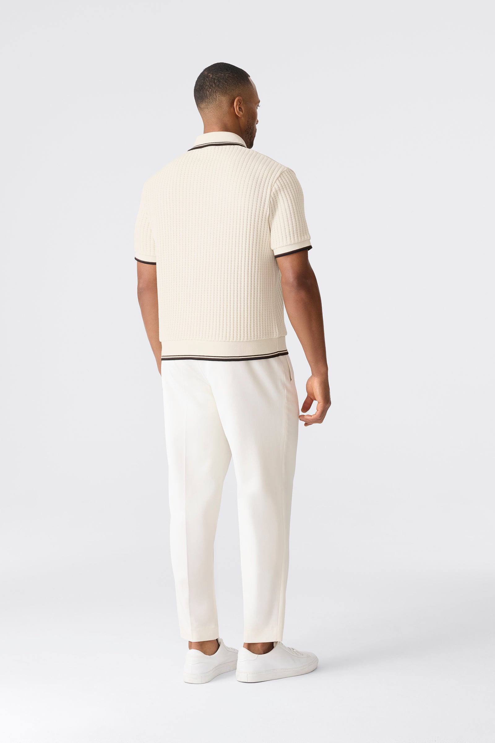 ESTABAN Crochet Knit Polo Shirt for Men | Mackage® US