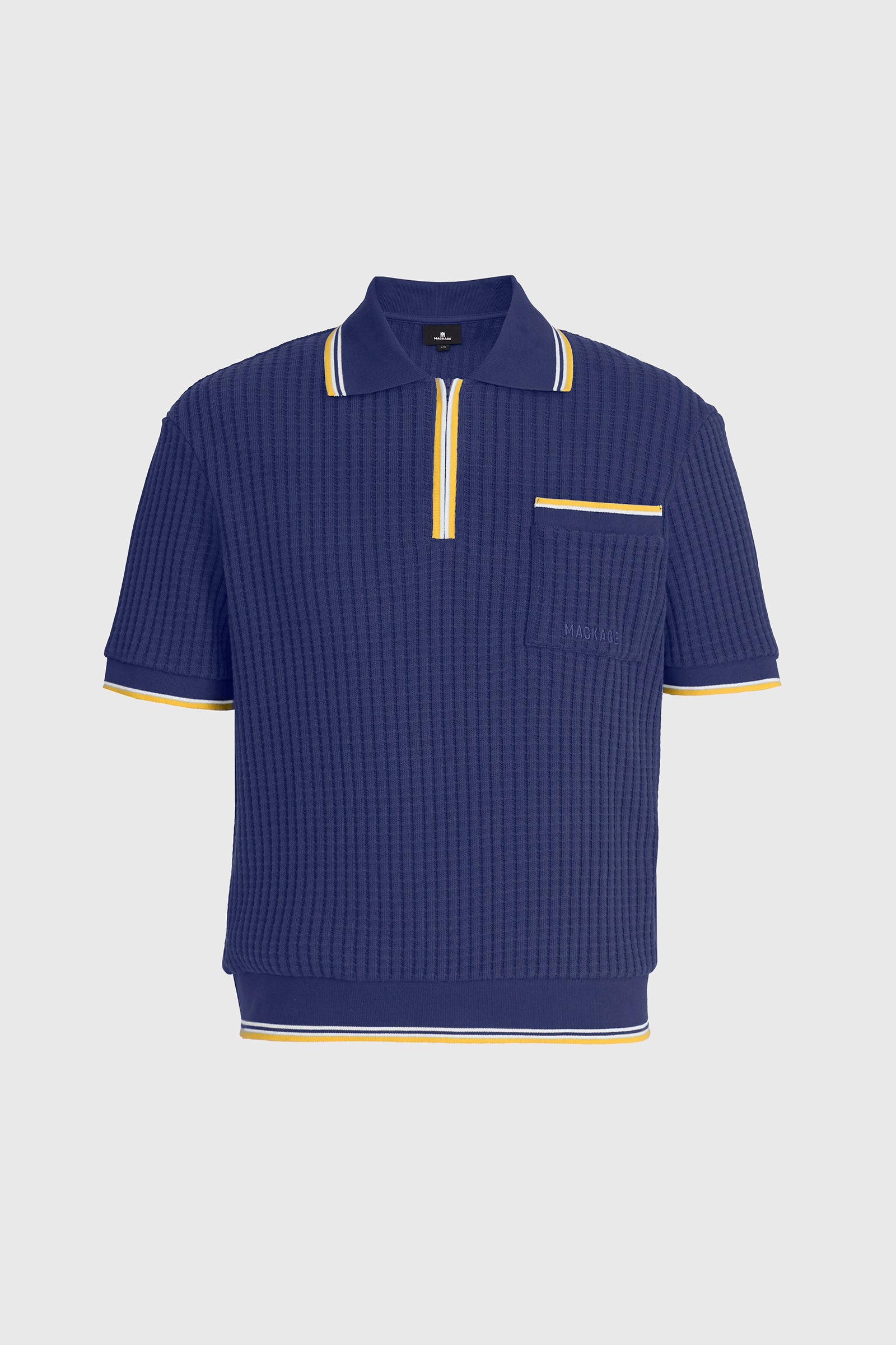 ESTABAN Crochet Knit Polo Shirt for Men | Mackage® US