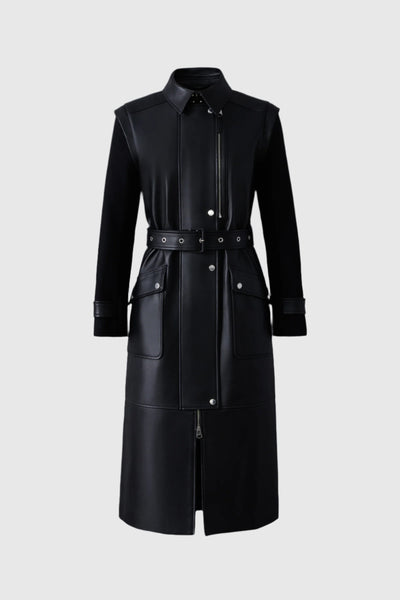 Evelina, Long Lamb Leather Coat | Mackage® US