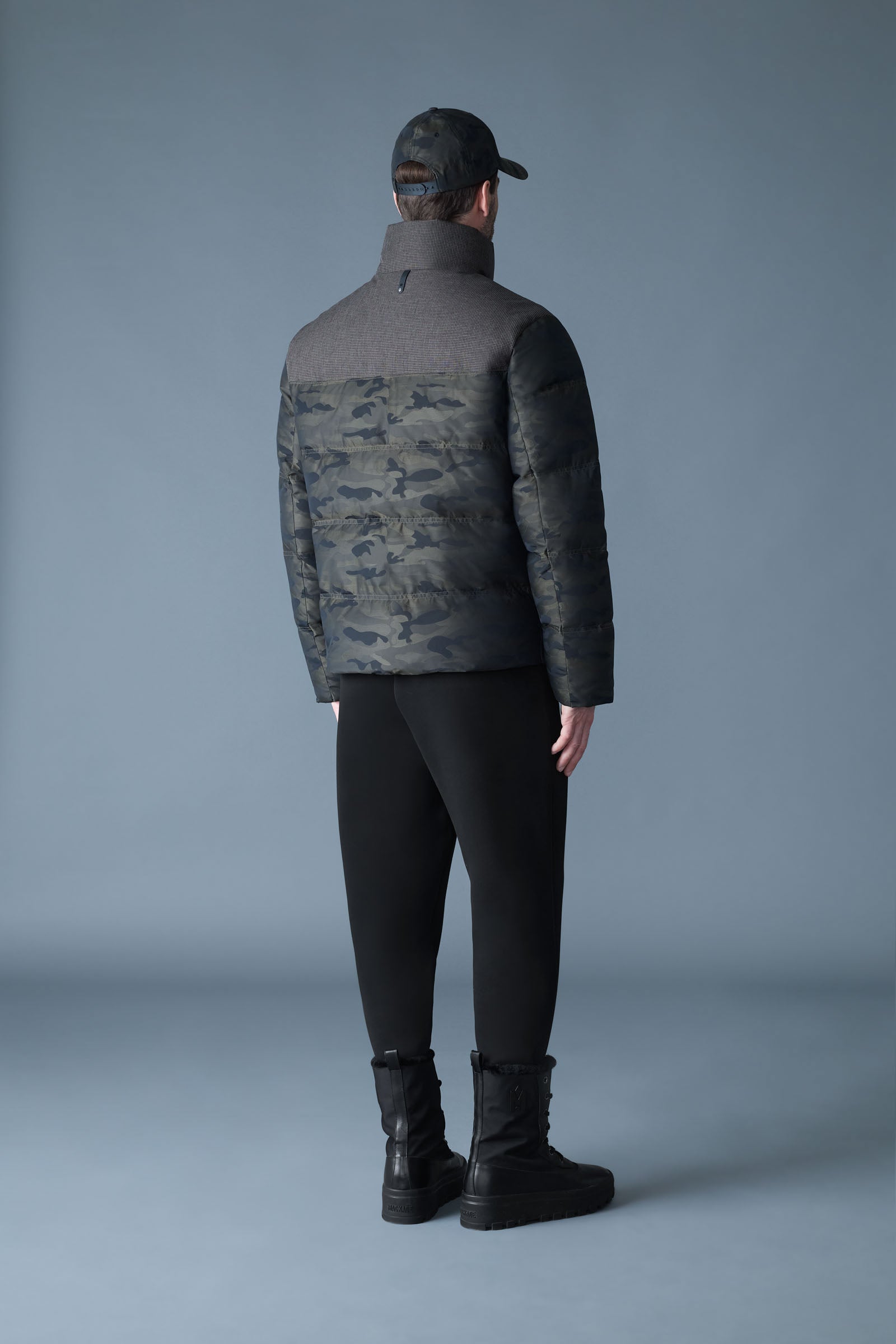 EVERETT-JC Camo Down Jacket With Contrast Yoke for Men | Mackage® US