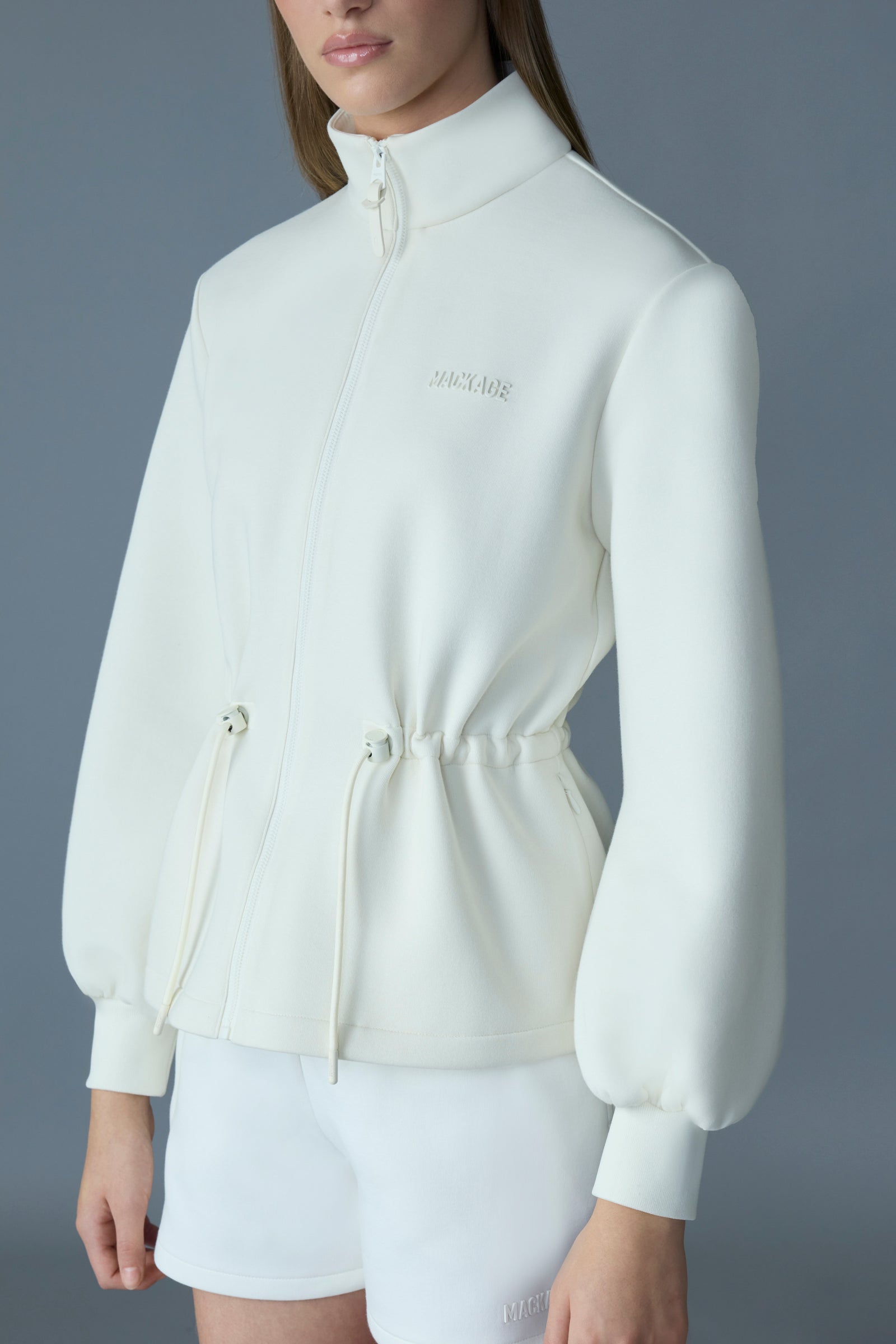Finola, Lightweight Jacket With Balloon Sleeves | Mackage® US Finola, Lightweight Jacket With Balloon Sleeves | Mackage® US